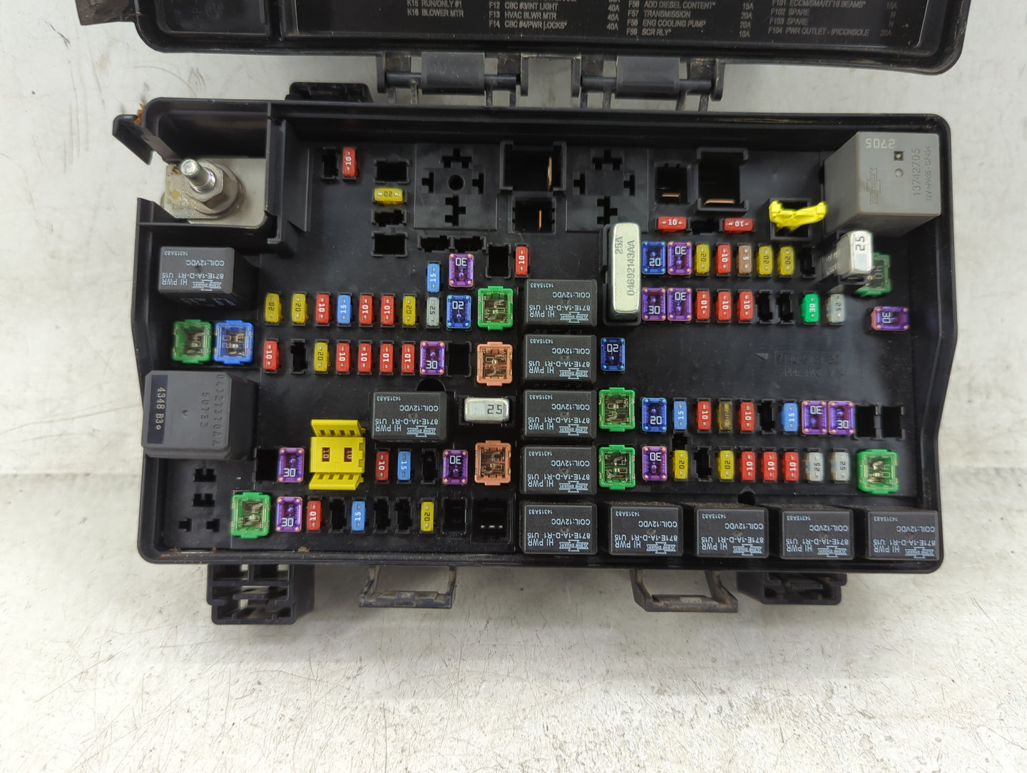 2015 Dodge Ram 1500 Fusebox Fuse Box Panel Relay Module Fits OEM Used Auto Parts - Oemusedautoparts1.com