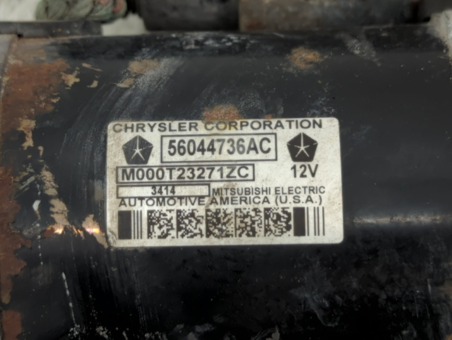 2015 Dodge Ram 1500 Car Starter Motor Solenoid OEM P/N:56044736AC Fits OEM Used Auto Parts - Oemusedautoparts1.com