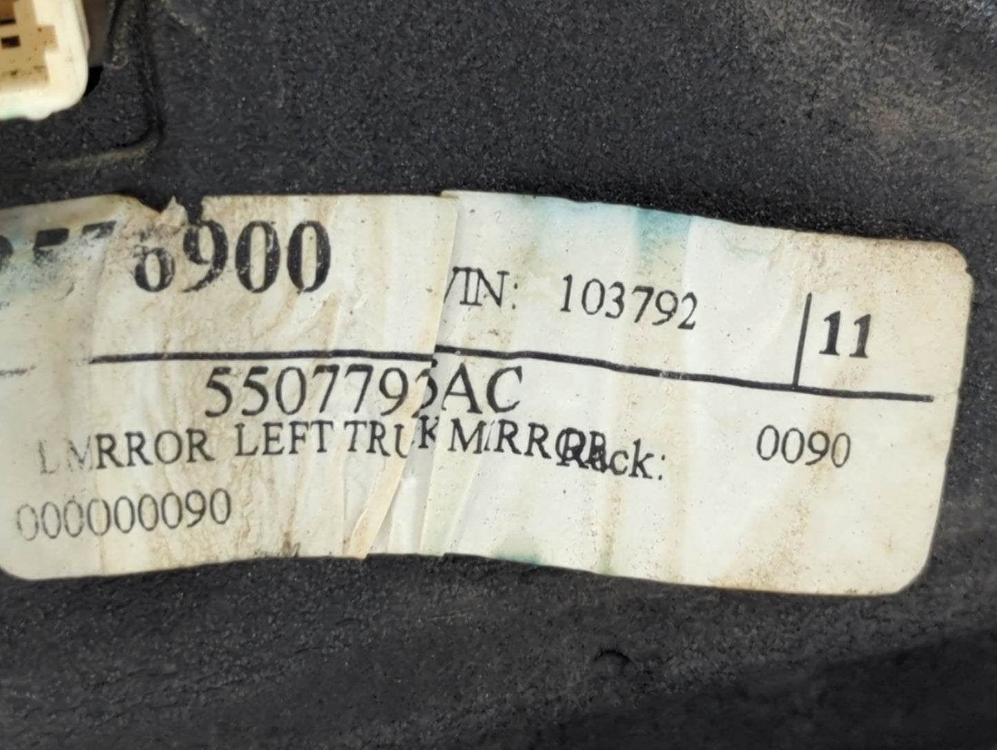 Dodge Ram 1500 Driver Left Side View Manual Door Mirror Black - Oemusedautoparts1.com