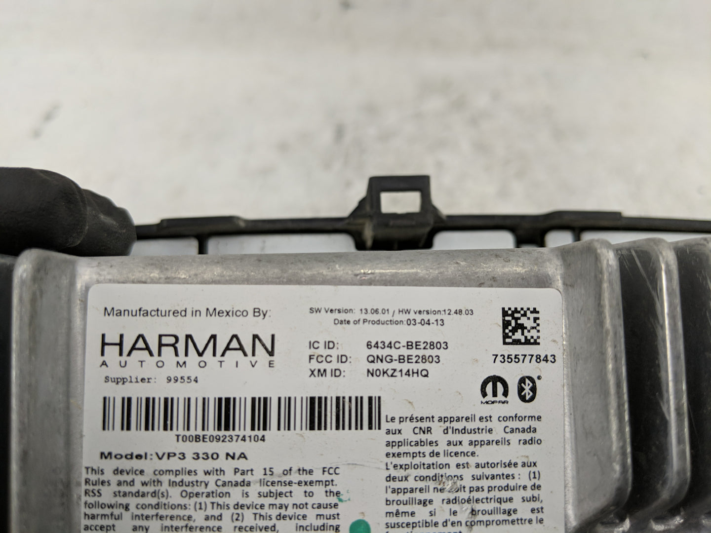 2015 Fiat 500 Radio Control Panel - Oemusedautoparts1.com