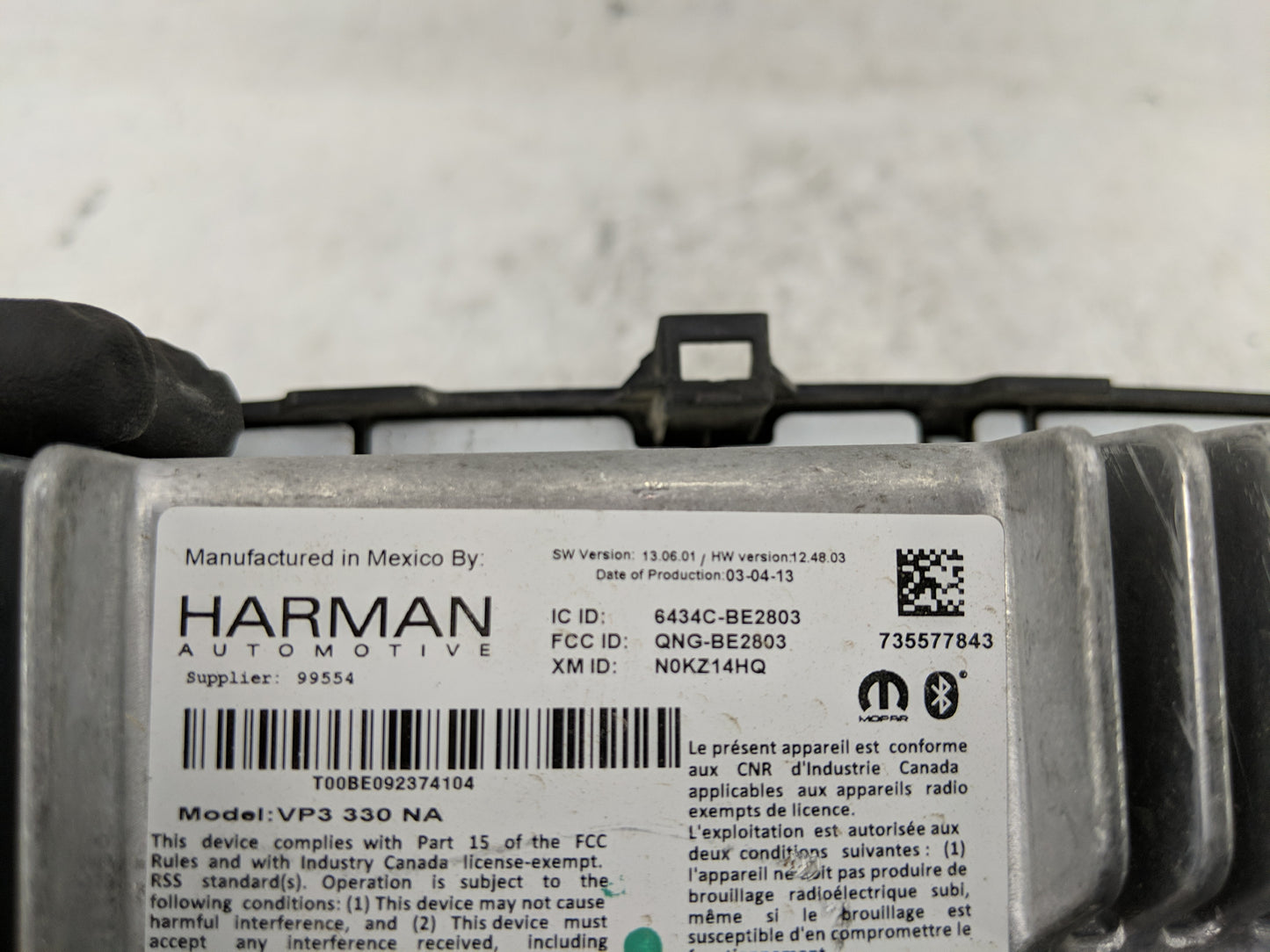 2015 Fiat 500 Radio Control Panel - Oemusedautoparts1.com