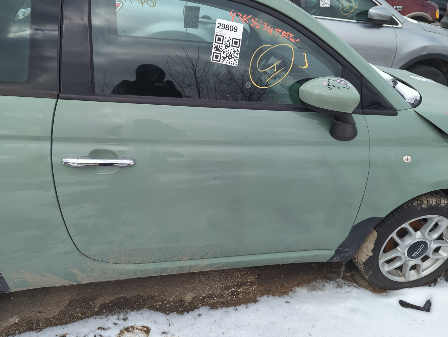 2012-2017 Fiat 500 Passenger Front Door Oem - Oemusedautoparts1.com