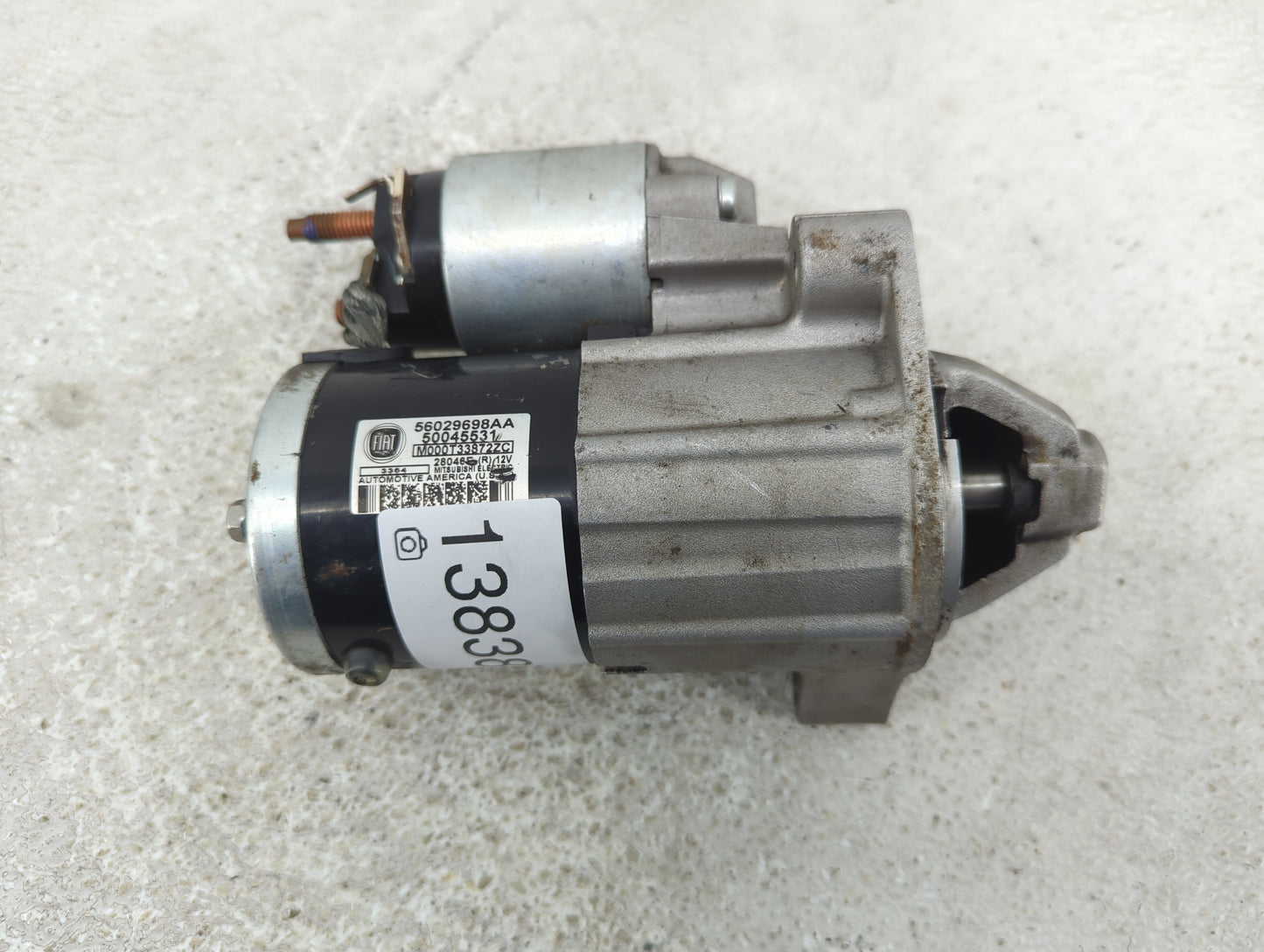 2012-2017 Fiat 500 Car Starter Motor Solenoid OEM P/N:50045531 56029698AA Fits Fits 2012 2013 2014 2015 2016 2017 OEM Used A