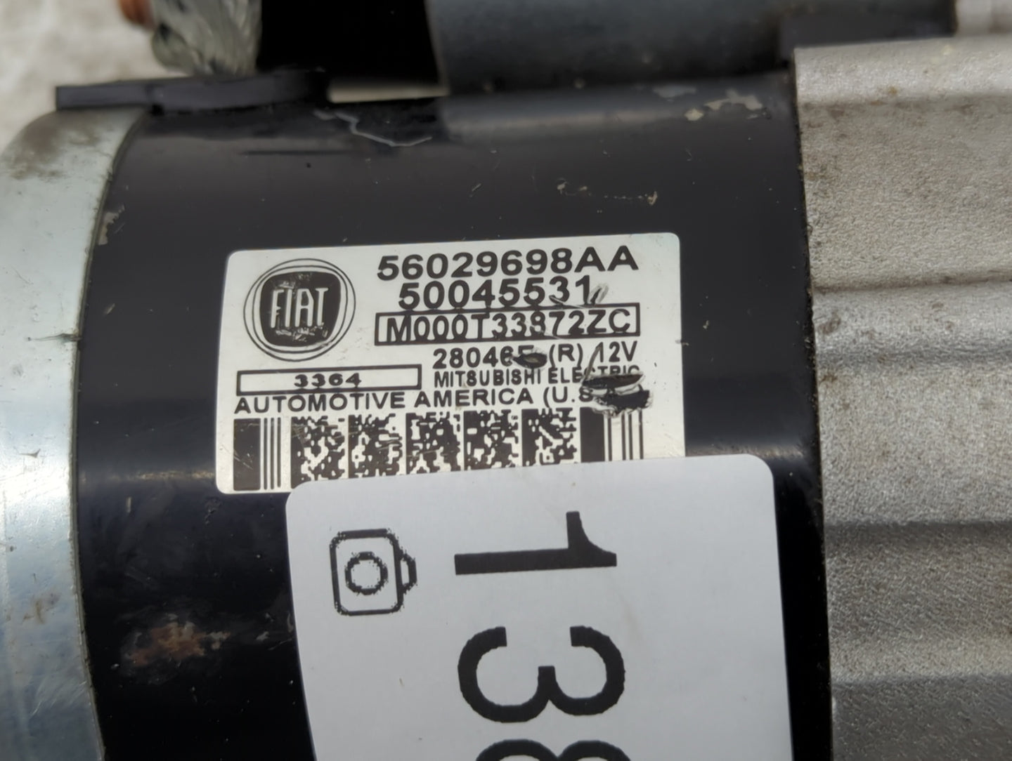 2012-2017 Fiat 500 Car Starter Motor Solenoid OEM P/N:50045531 56029698AA Fits Fits 2012 2013 2014 2015 2016 2017 OEM Used A