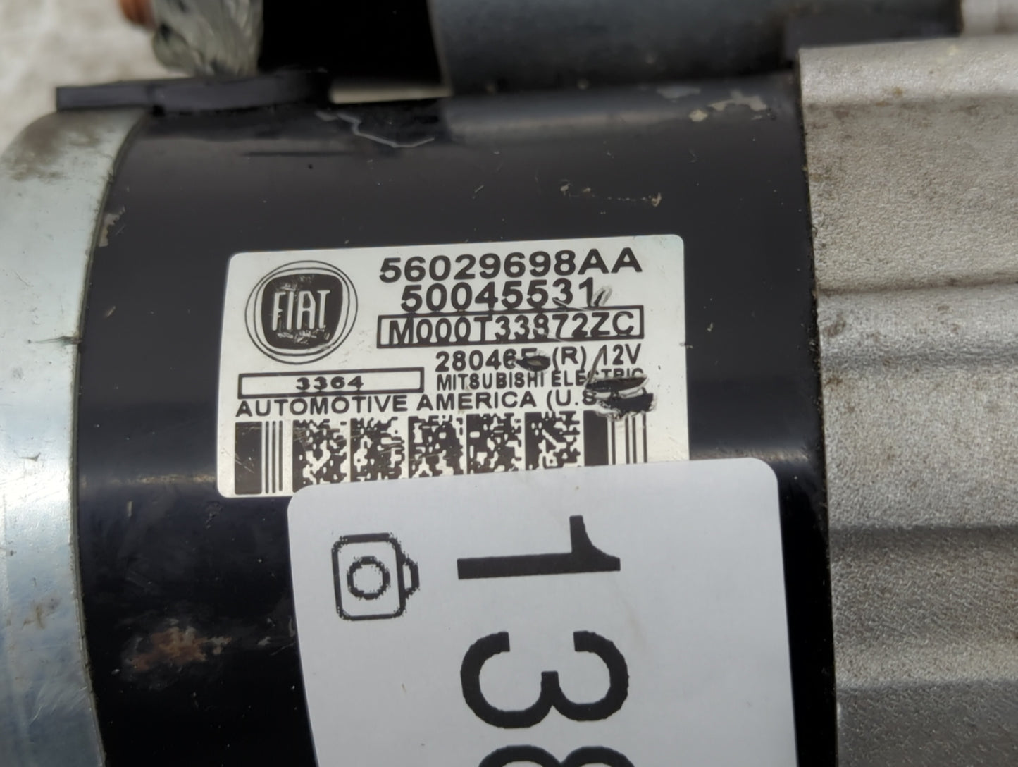 2012-2017 Fiat 500 Car Starter Motor Solenoid OEM P/N:50045531 56029698AA Fits Fits 2012 2013 2014 2015 2016 2017 OEM Used A