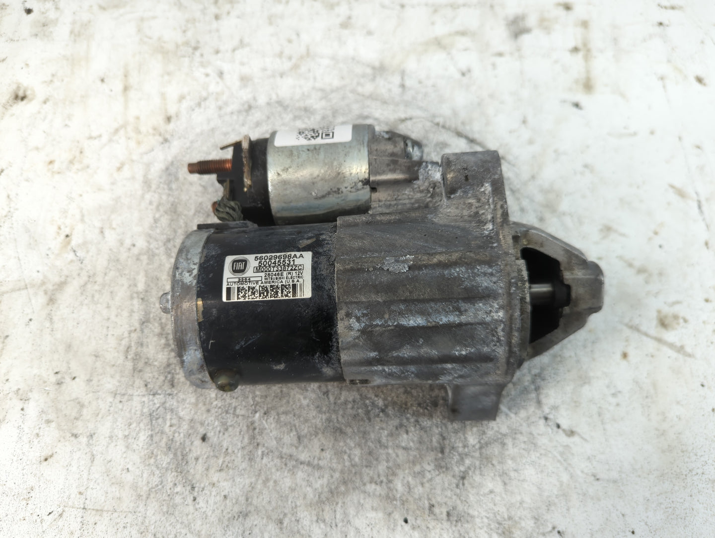 2012-2017 Fiat 500 Car Starter Motor Solenoid OEM P/N:50045531 56029698AA Fits Fits 2012 2013 2014 2015 2016 2017 OEM Used A