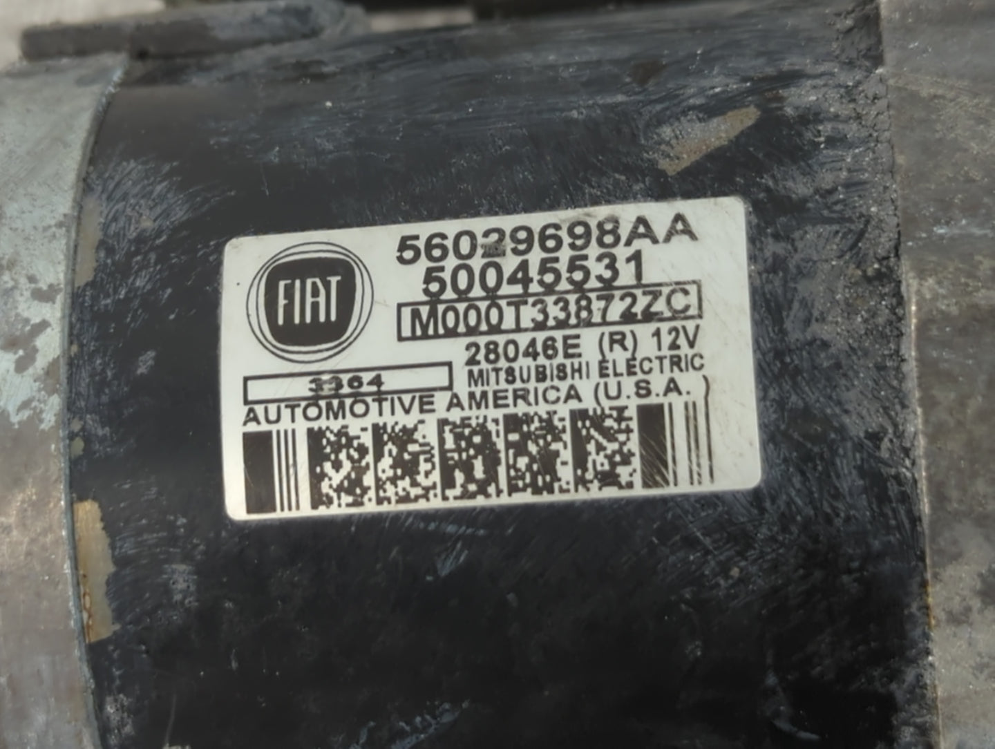 2012-2017 Fiat 500 Car Starter Motor Solenoid OEM P/N:50045531 56029698AA Fits Fits 2012 2013 2014 2015 2016 2017 OEM Used A