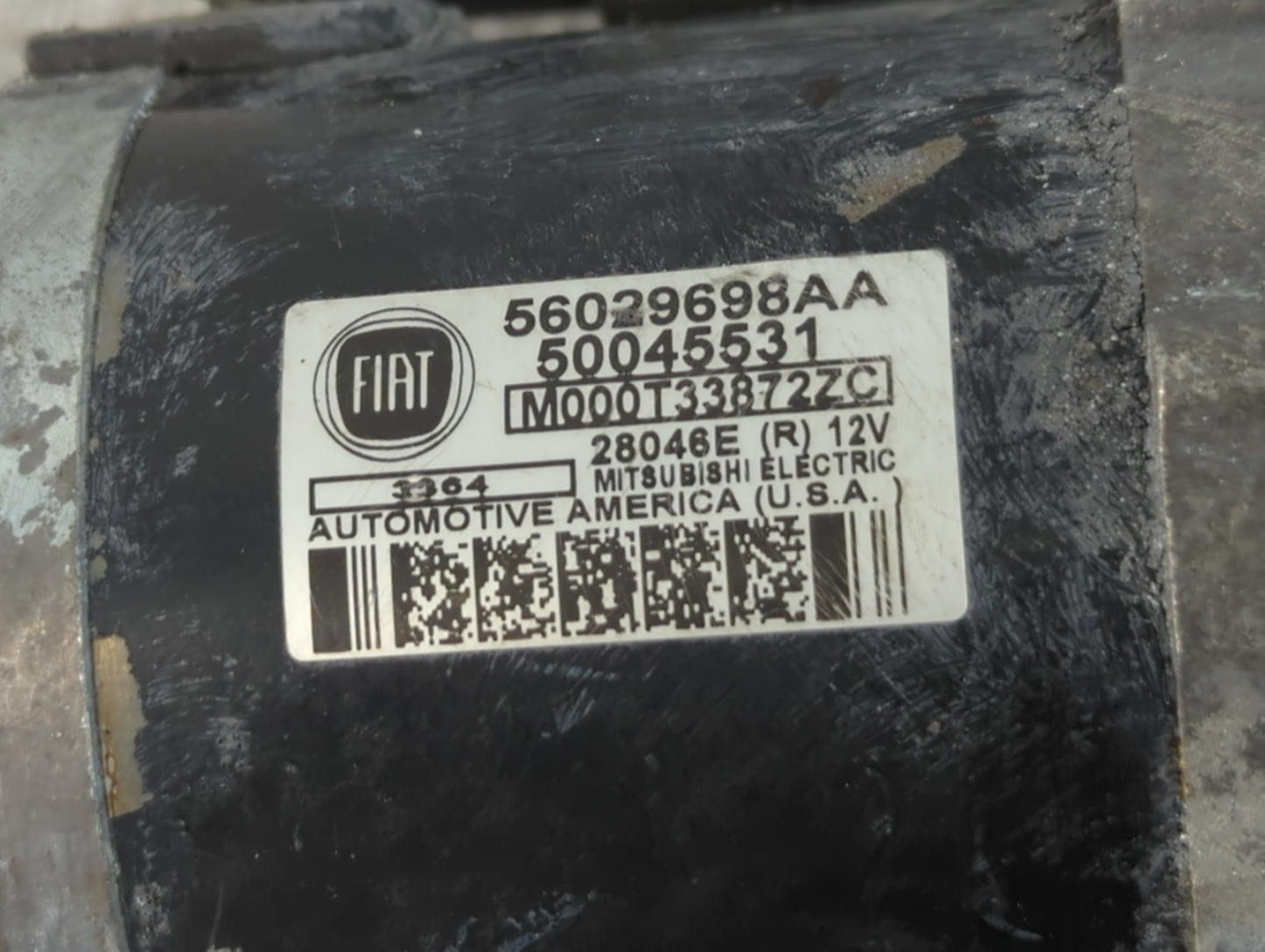 2012-2017 Fiat 500 Car Starter Motor Solenoid OEM P/N:50045531 56029698AA Fits Fits 2012 2013 2014 2015 2016 2017 OEM Used A