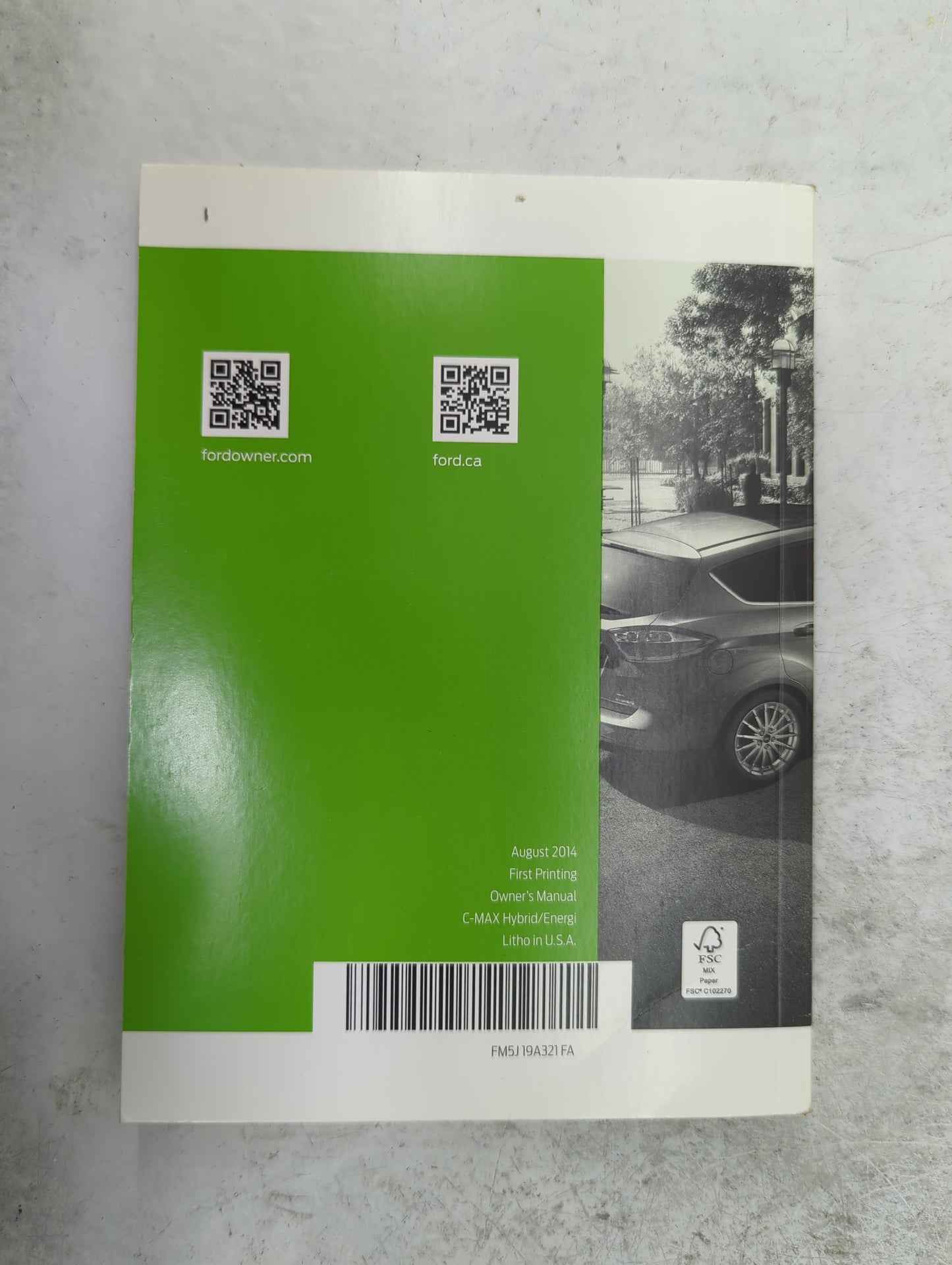 2015 Ford C-Max Owners Manual Book Guide P/N:FM5J19A321FA FM6J19T201AA OEM Used Auto Parts - Oemusedautoparts1.com