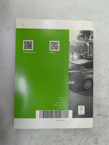 2015 Ford C-Max Owners Manual Book Guide P/N:FM5J19A321FA FM6J19T201AA OEM Used Auto Parts