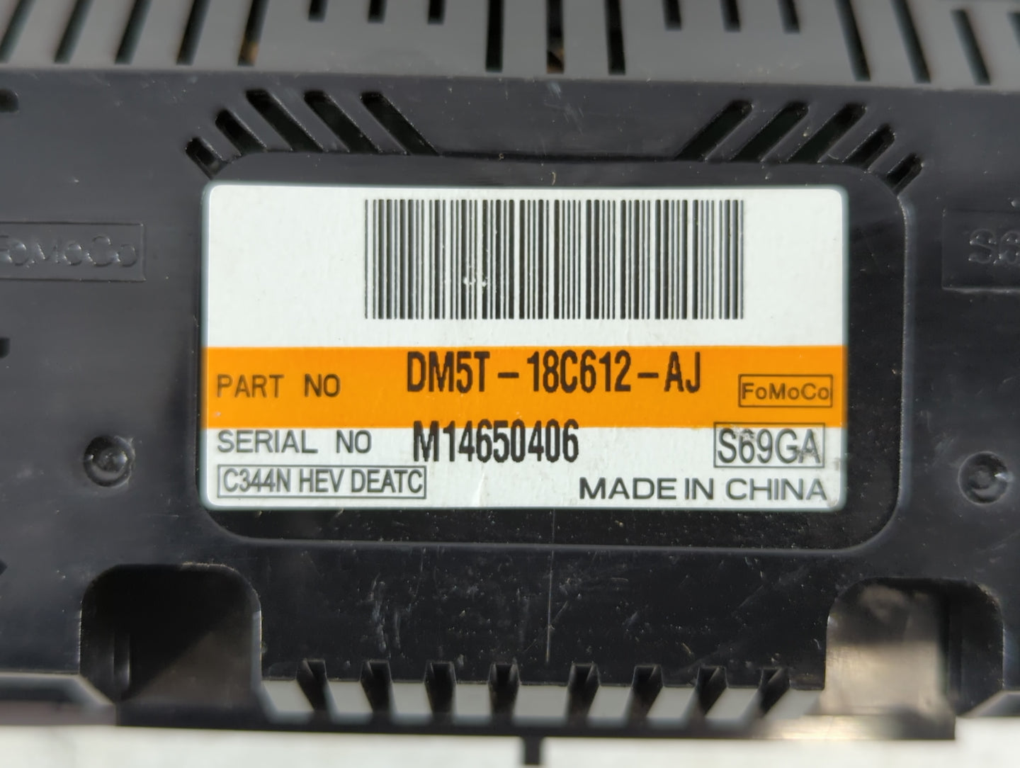 2013-2016 Ford C-Max Climate Control Module Temperature AC/Heater Replacement Fits Fits 2013 2014 2015 2016 OEM Used Auto Pa