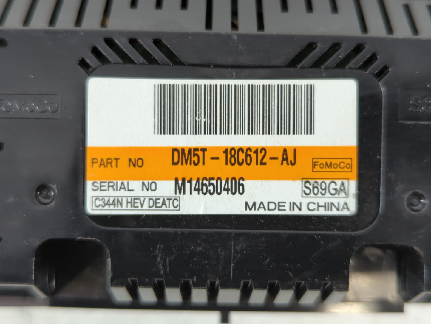 2013-2016 Ford C-Max Climate Control Module Temperature AC/Heater Replacement Fits Fits 2013 2014 2015 2016 OEM Used Auto Pa
