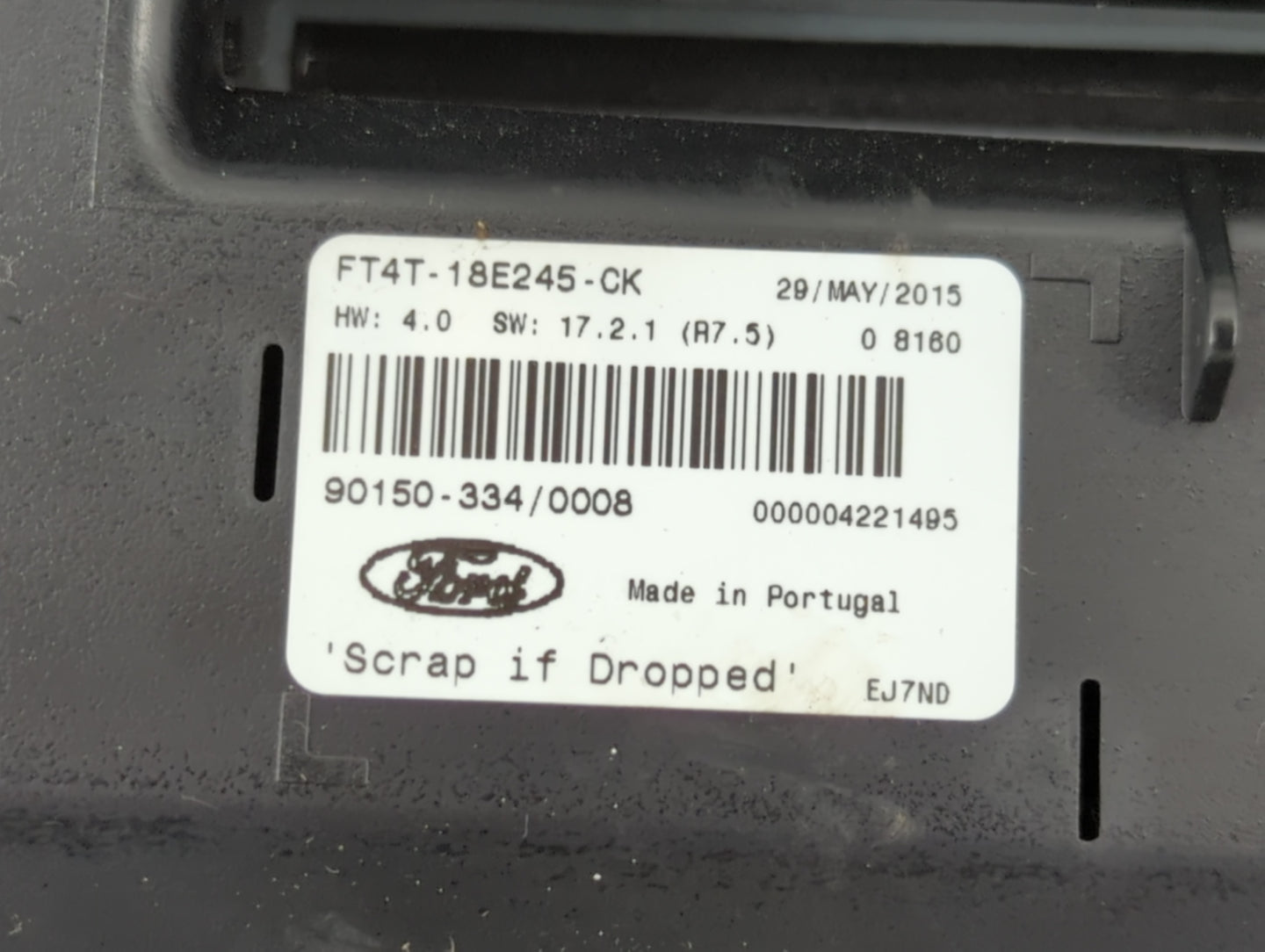 2015 Ford Edge Radio AM FM Cd Player Receiver Replacement P/N:FT4T-18E245-CK Fits OEM Used Auto Parts - Oemusedautoparts1.co