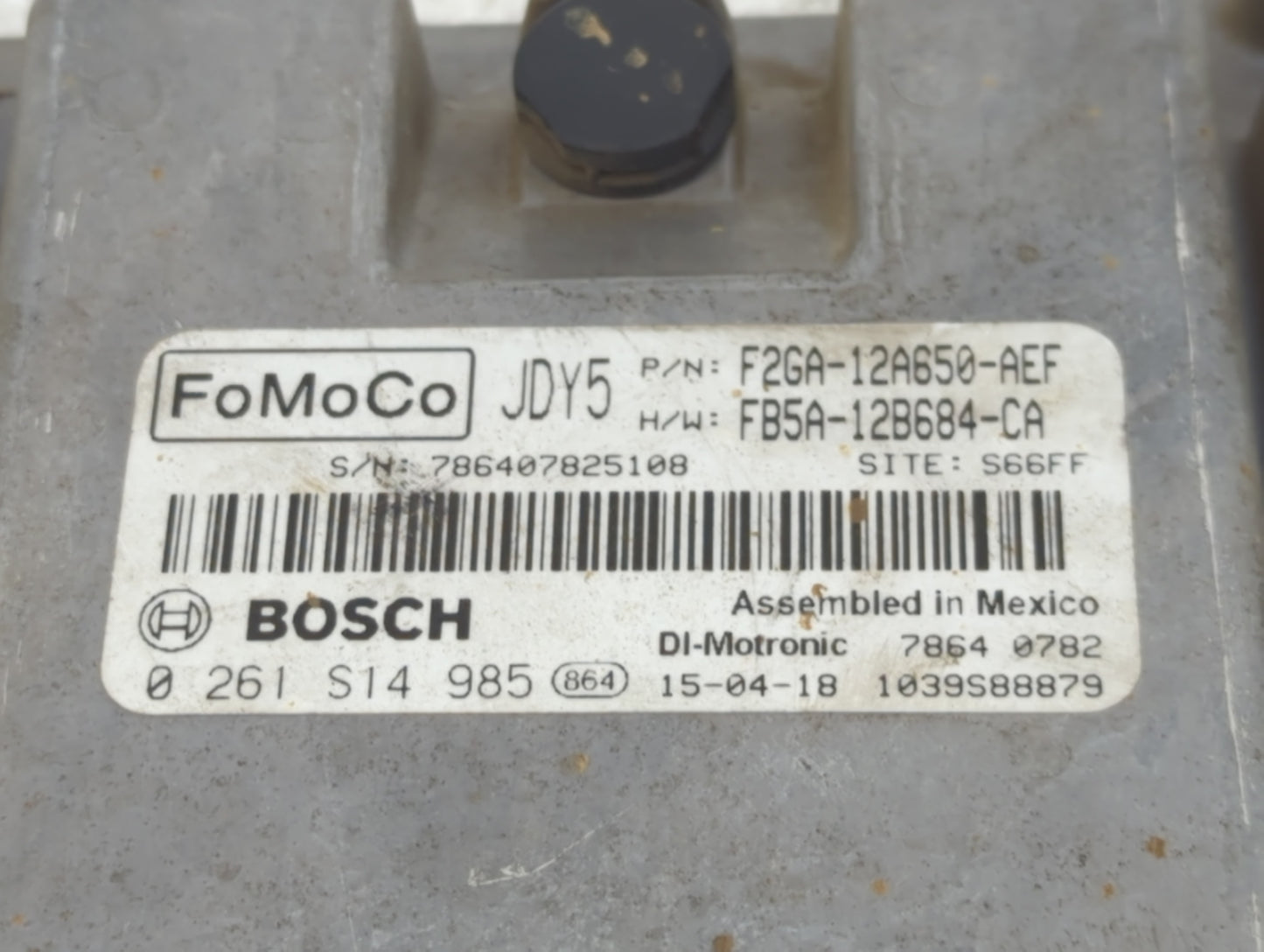 2015-2018 Ford Edge PCM Engine Control Computer ECU ECM PCU OEM P/N:F2GA-12A650-AEF 0 261 S14 985 Fits OEM Used Auto Parts -