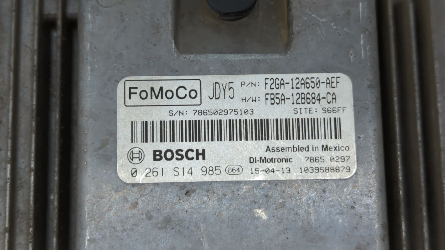 2015-2018 Ford Edge PCM Engine Control Computer ECU ECM PCU OEM P/N:F2GA-12A650-AEF G2GA-12A650-ARA Fits OEM Used Auto Parts