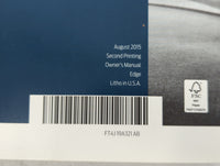 2015 Ford Edge Owners Manual Book Guide P/N:FT4J 19A321 AB OEM Used Auto Parts - Oemusedautoparts1.com