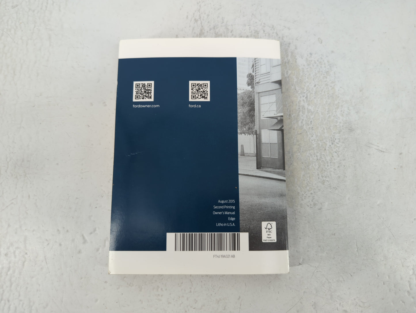 2015 Ford Edge Owners Manual Book Guide P/N:FT4J 19A321 AB OEM Used Auto Parts - Oemusedautoparts1.com