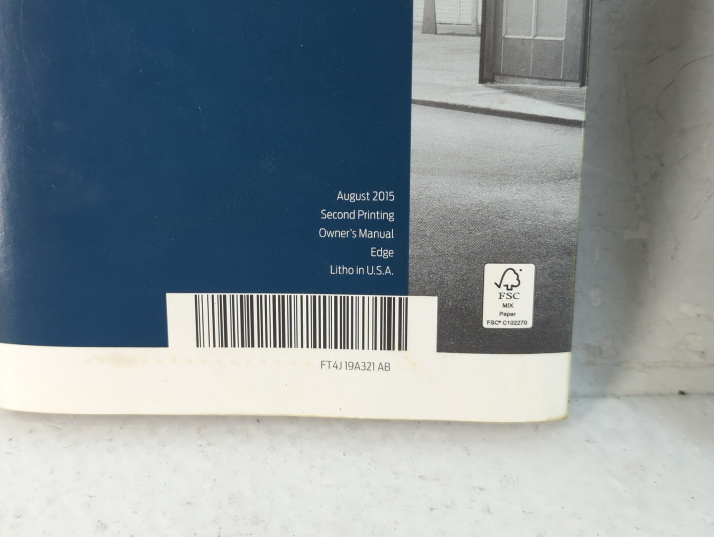 2015 Ford Edge Owners Manual Book Guide P/N:FT4J 19A321 AB OEM Used Auto Parts - Oemusedautoparts1.com