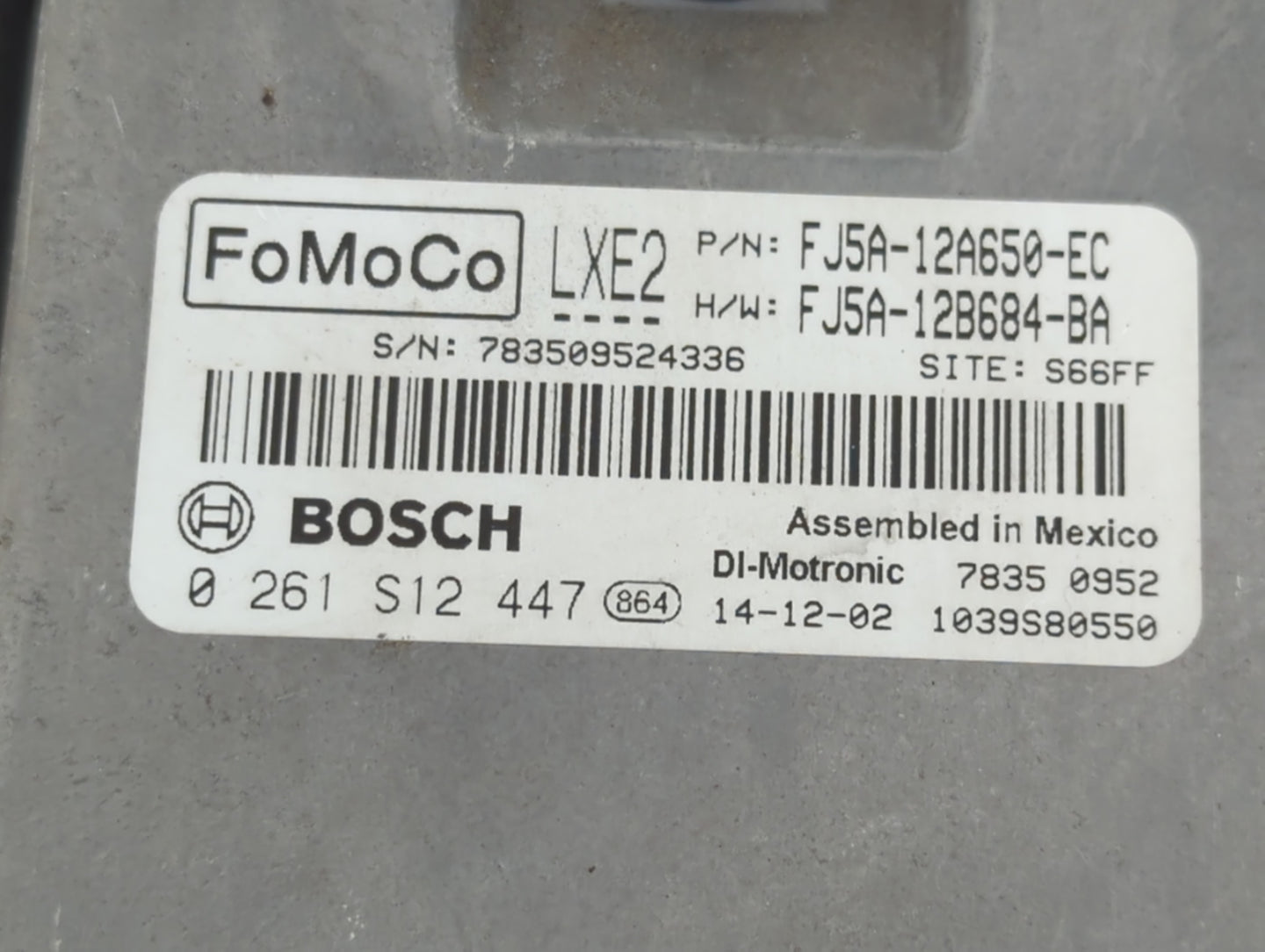 2015-2016 Ford Escape PCM Engine Control Computer ECU ECM PCU OEM P/N:FJ5A-12B684-BA FJ5A-12A650-EC Fits Fits 2015 2016 OEM 