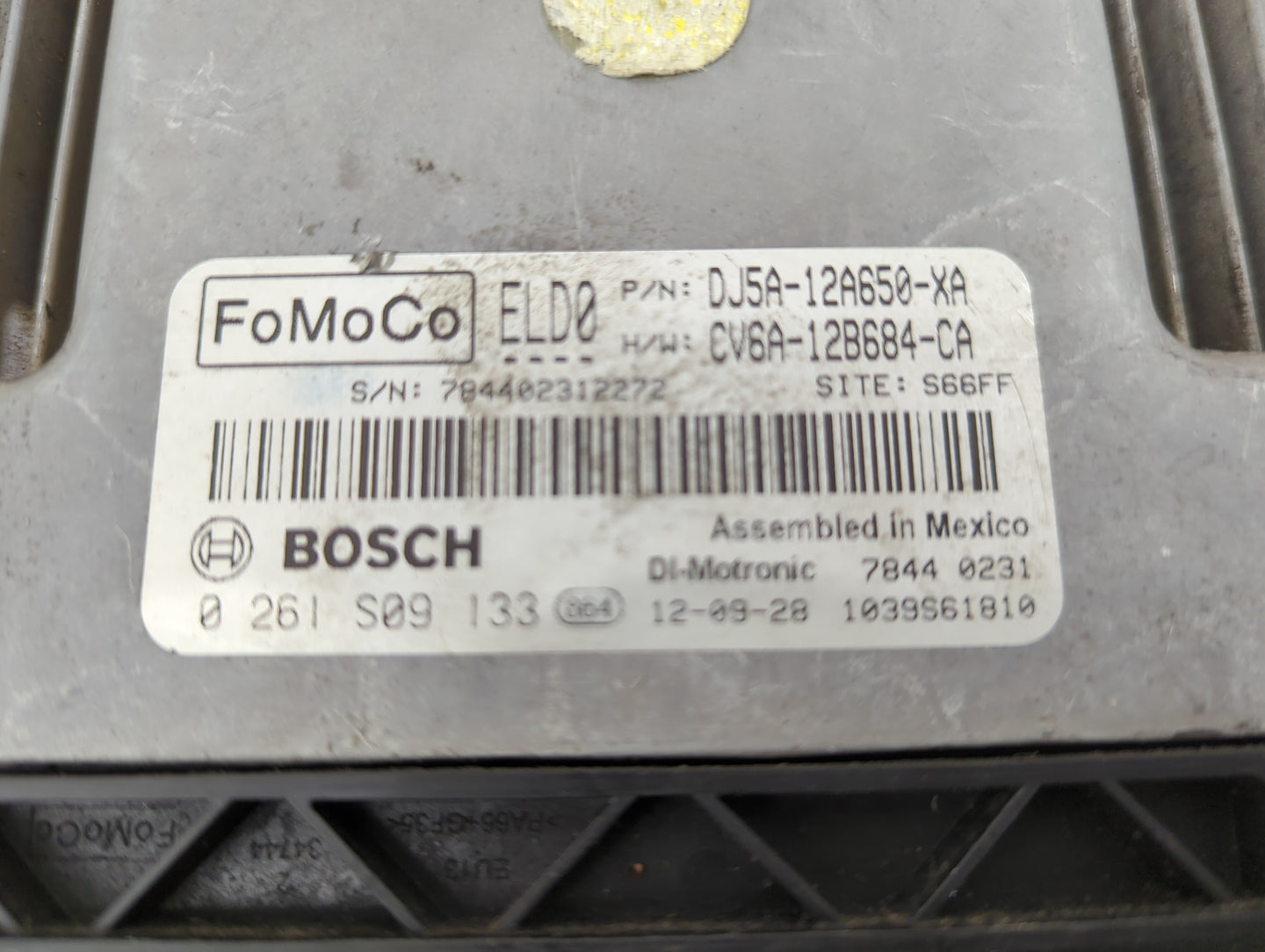 2013-2016 Ford Escape PCM Engine Control Computer ECU ECM PCU OEM P/N:0 261 S09 133 DJ5A-12A650-XA Fits Fits 2013 2014 2015 