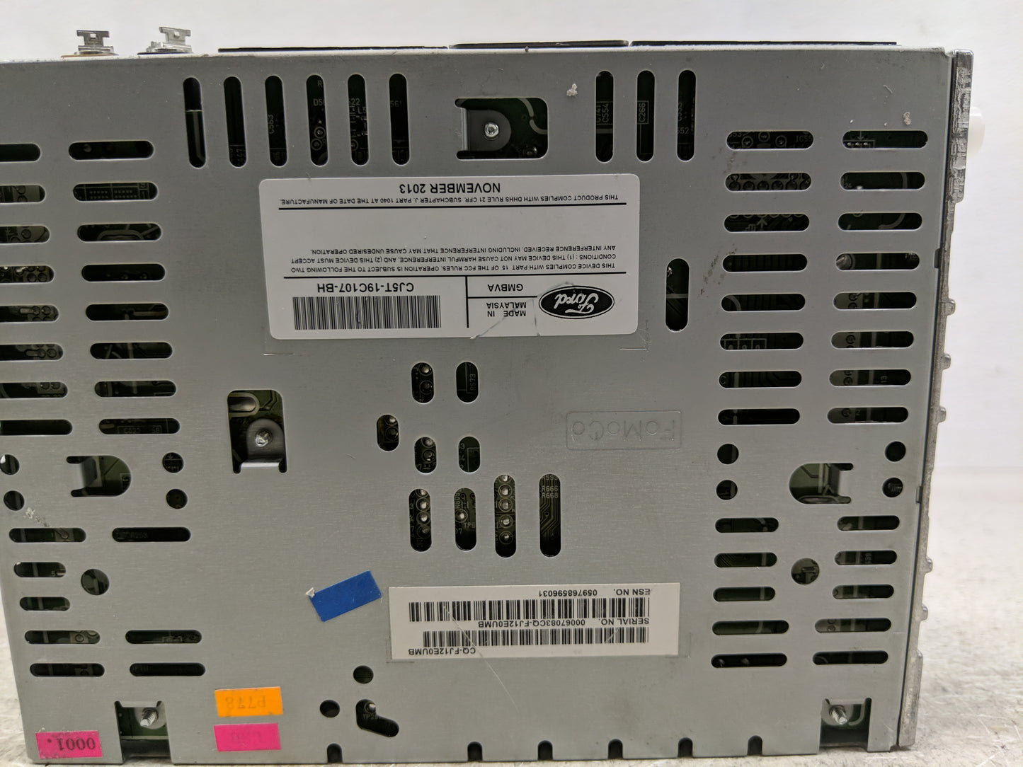 2013-2015 Ford Escape Radio AM FM Cd Player Receiver Replacement P/N:CJ5T-19C107-BH Fits Fits 2013 2014 2015 OEM Used Auto P