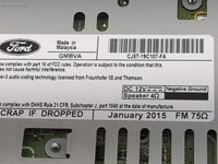 2013-2015 Ford Escape Radio AM FM Cd Player Receiver Replacement P/N:CJ5T-19C107-FA Fits Fits 2013 2014 2015 OEM Used Auto P