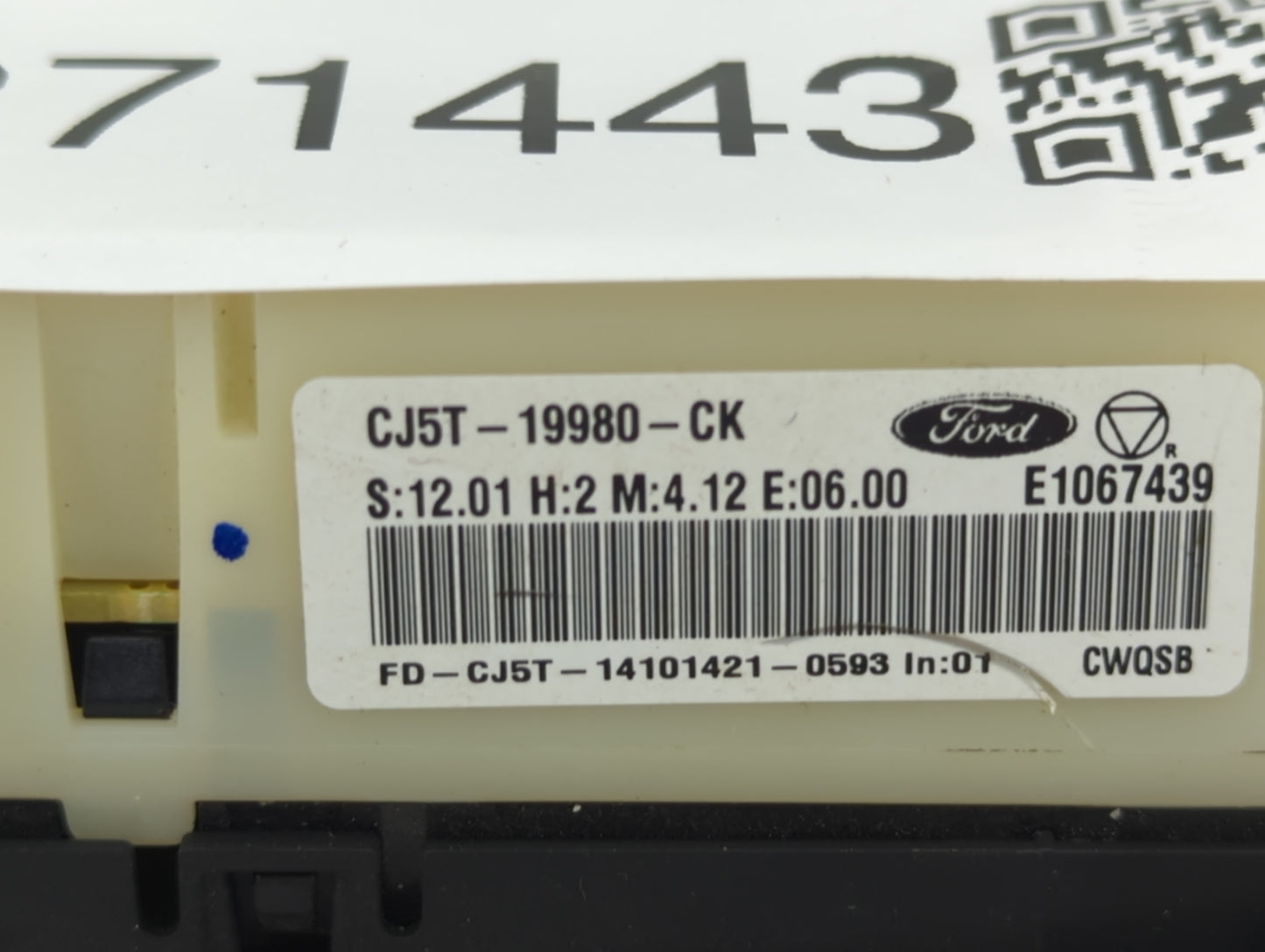 2013-2016 Ford Escape Climate Control Module Temperature AC/Heater Replacement P/N:CJ5T-19980-CK CJ5T-19980-DC Fits OEM Used