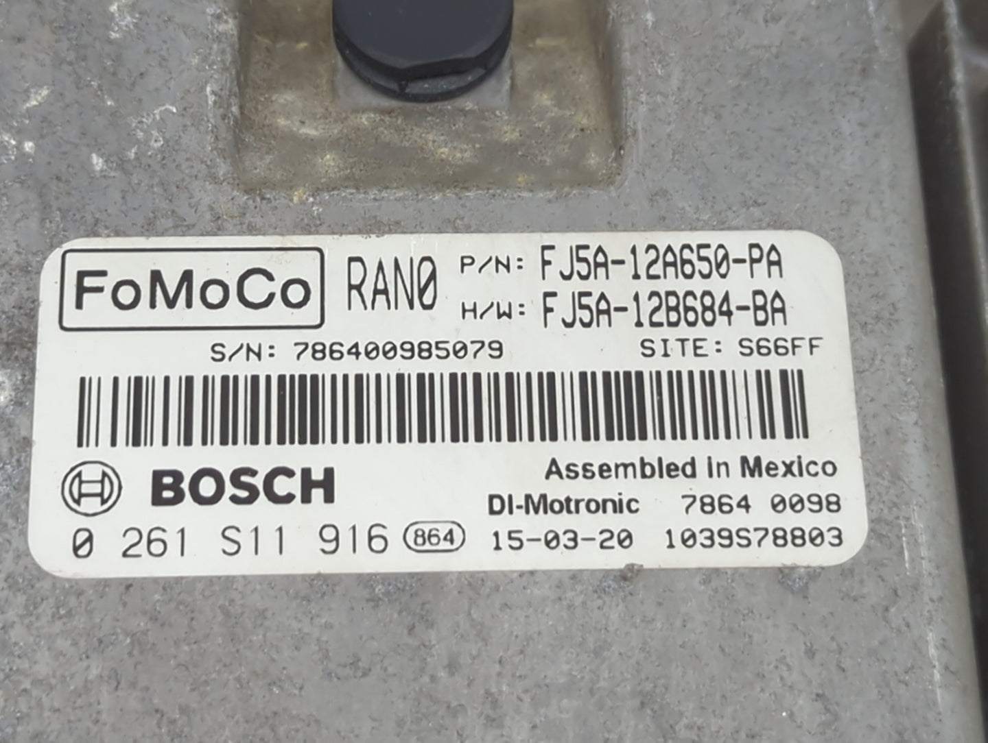 2015-2016 Ford Escape PCM Engine Control Computer ECU ECM PCU OEM P/N:FJ5A-12A650-PA FJ5A-12B684-BA Fits Fits 2015 2016 OEM 