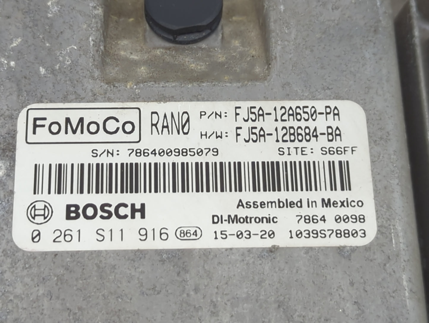 2015-2016 Ford Escape PCM Engine Control Computer ECU ECM PCU OEM P/N:FJ5A-12A650-PA FJ5A-12B684-BA Fits Fits 2015 2016 OEM 