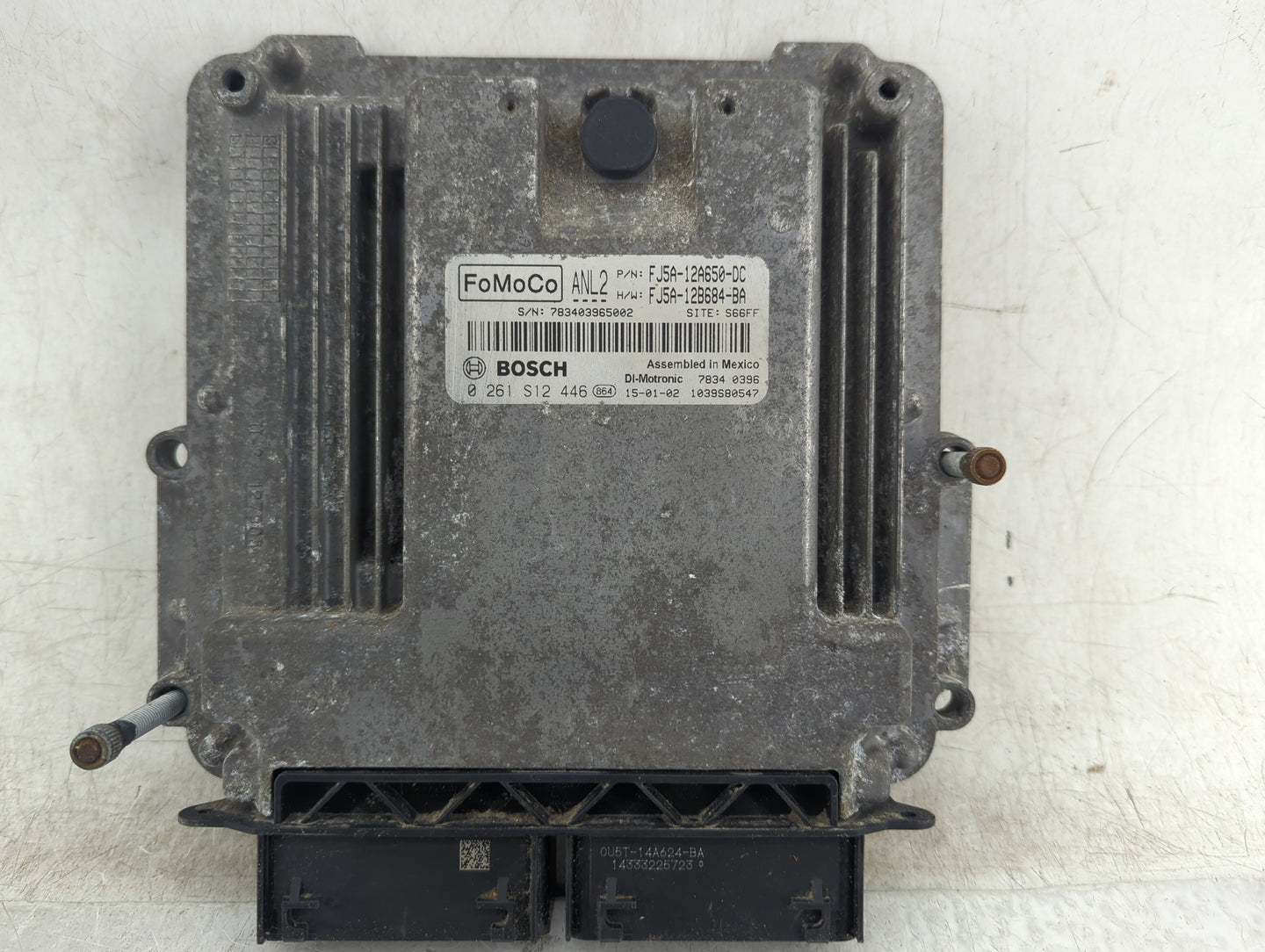 2015 Ford Escape PCM Engine Control Computer ECU ECM PCU OEM P/N:FJ5A-12A650-DC FJ5A-12B684-BA, 0261S12446 Fits OEM Used Aut