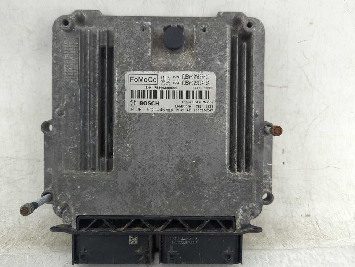 2015 Ford Escape PCM Engine Control Computer ECU ECM PCU OEM P/N:FJ5A-12A650-DC FJ5A-12B684-BA, 0261S12446 Fits OEM Used Aut