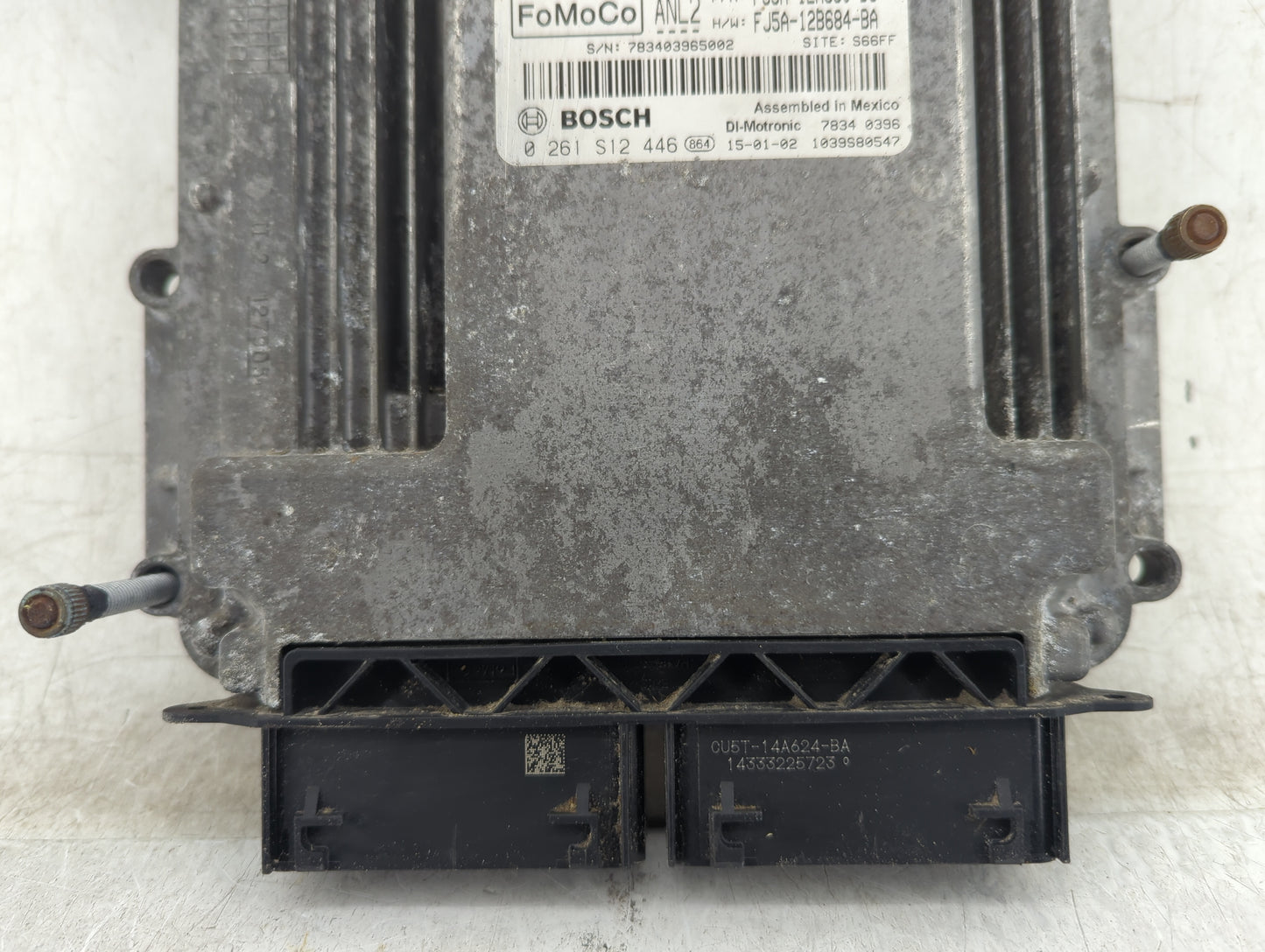 2015 Ford Escape PCM Engine Control Computer ECU ECM PCU OEM P/N:FJ5A-12A650-DC FJ5A-12B684-BA, 0261S12446 Fits OEM Used Aut