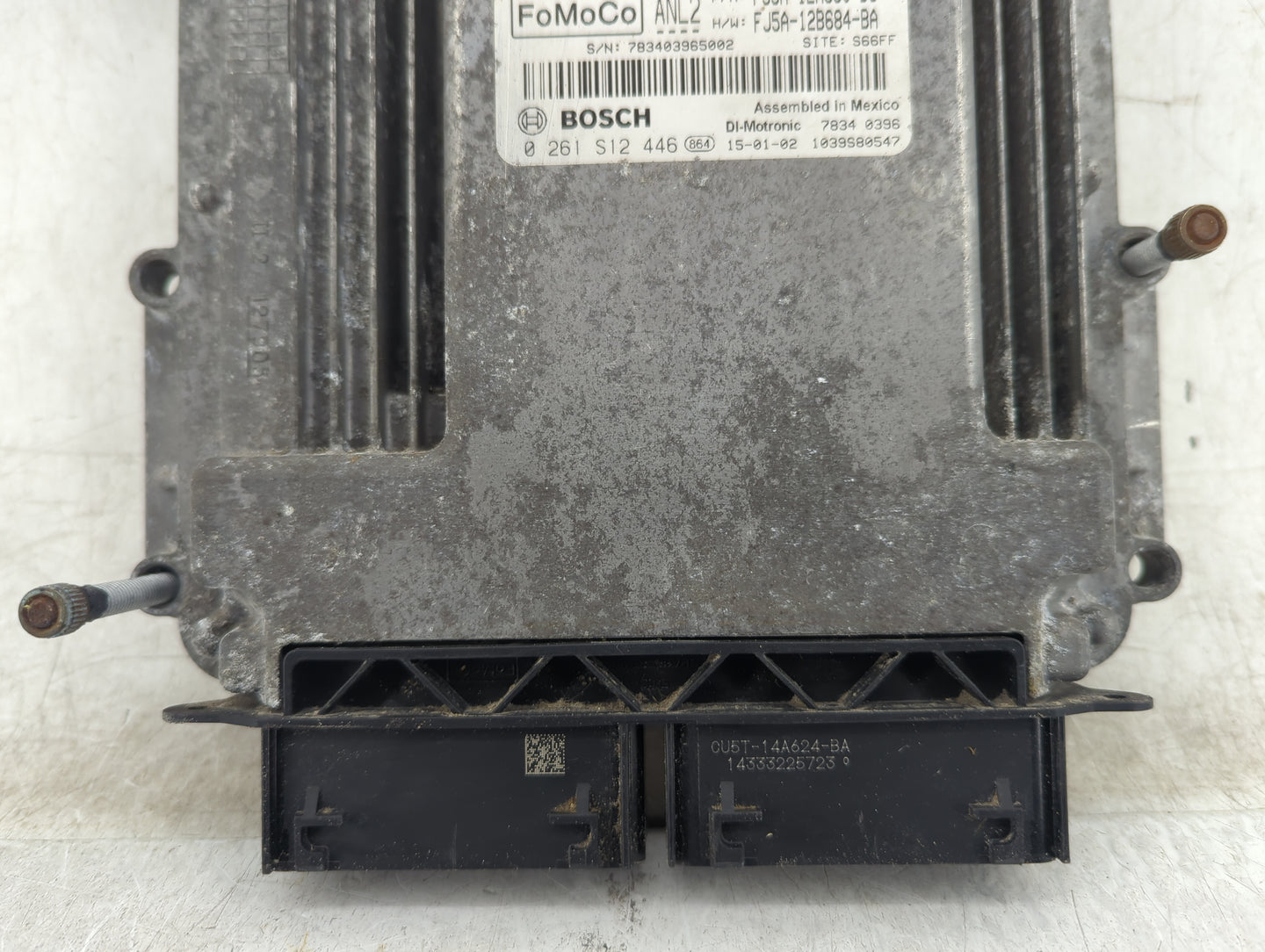 2015 Ford Escape PCM Engine Control Computer ECU ECM PCU OEM P/N:FJ5A-12A650-DC FJ5A-12B684-BA, 0261S12446 Fits OEM Used Aut