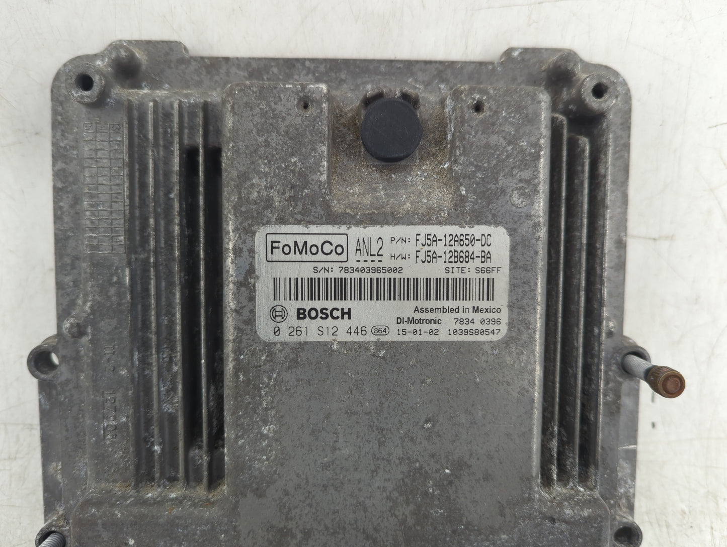2015 Ford Escape PCM Engine Control Computer ECU ECM PCU OEM P/N:FJ5A-12A650-DC FJ5A-12B684-BA, 0261S12446 Fits OEM Used Aut