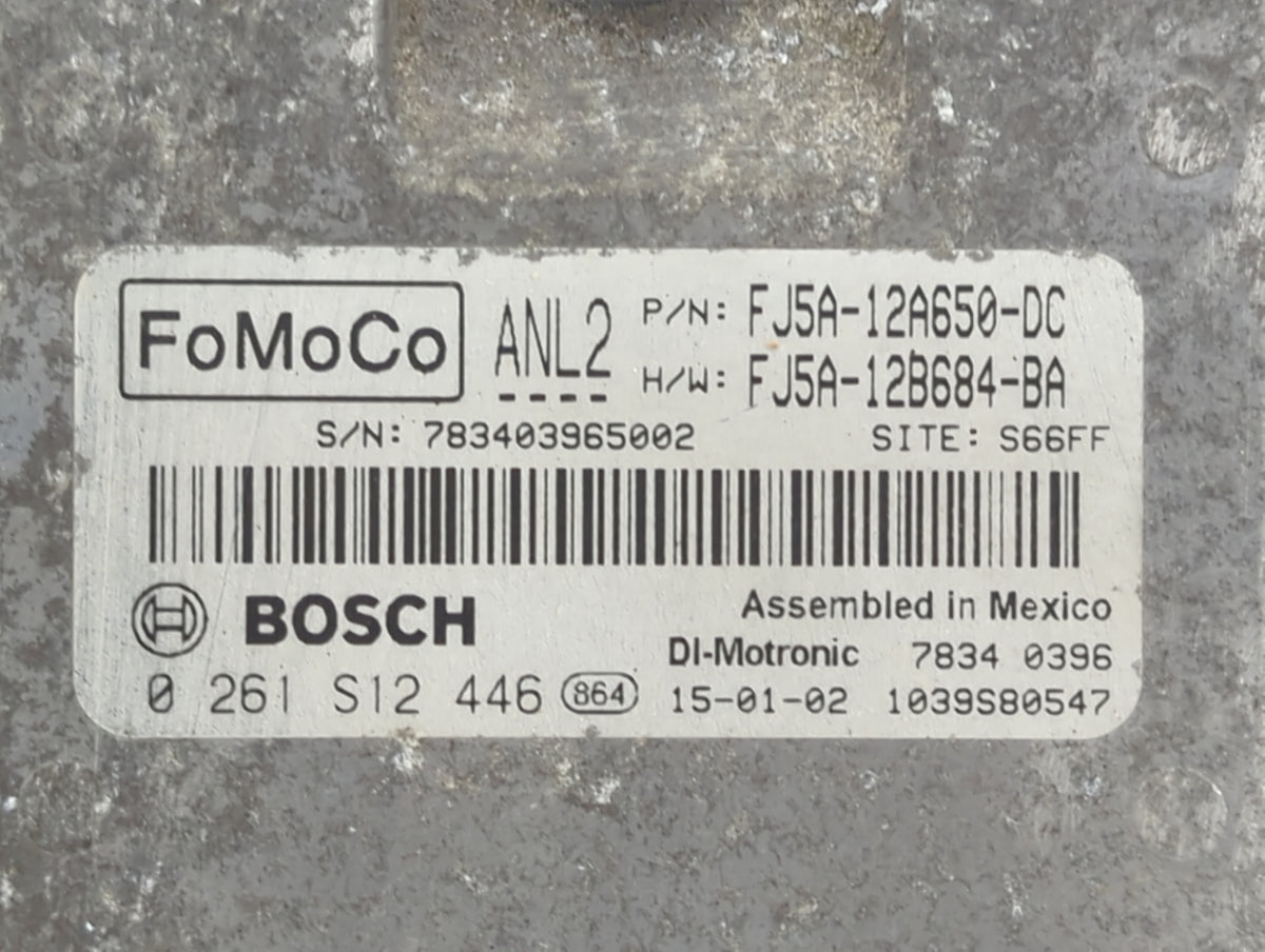 2015 Ford Escape PCM Engine Control Computer ECU ECM PCU OEM P/N:FJ5A-12A650-DC FJ5A-12B684-BA, 0261S12446 Fits OEM Used Aut