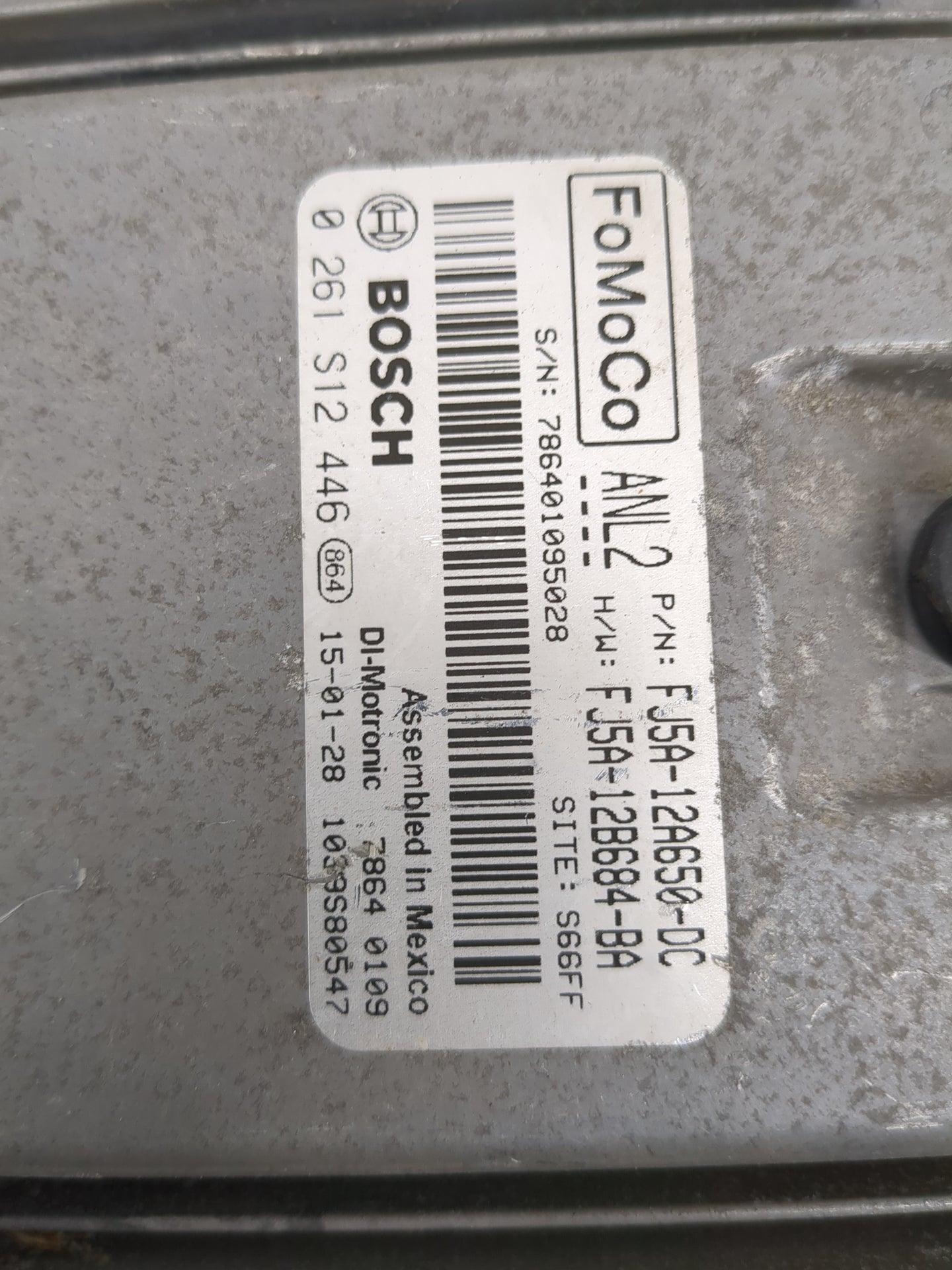 2015 Ford Escape PCM Engine Control Computer ECU ECM PCU OEM P/N:FJ5A-12A650-DC FJ5A-12B684-BA, 0261S12446, 7864010950528 Fi