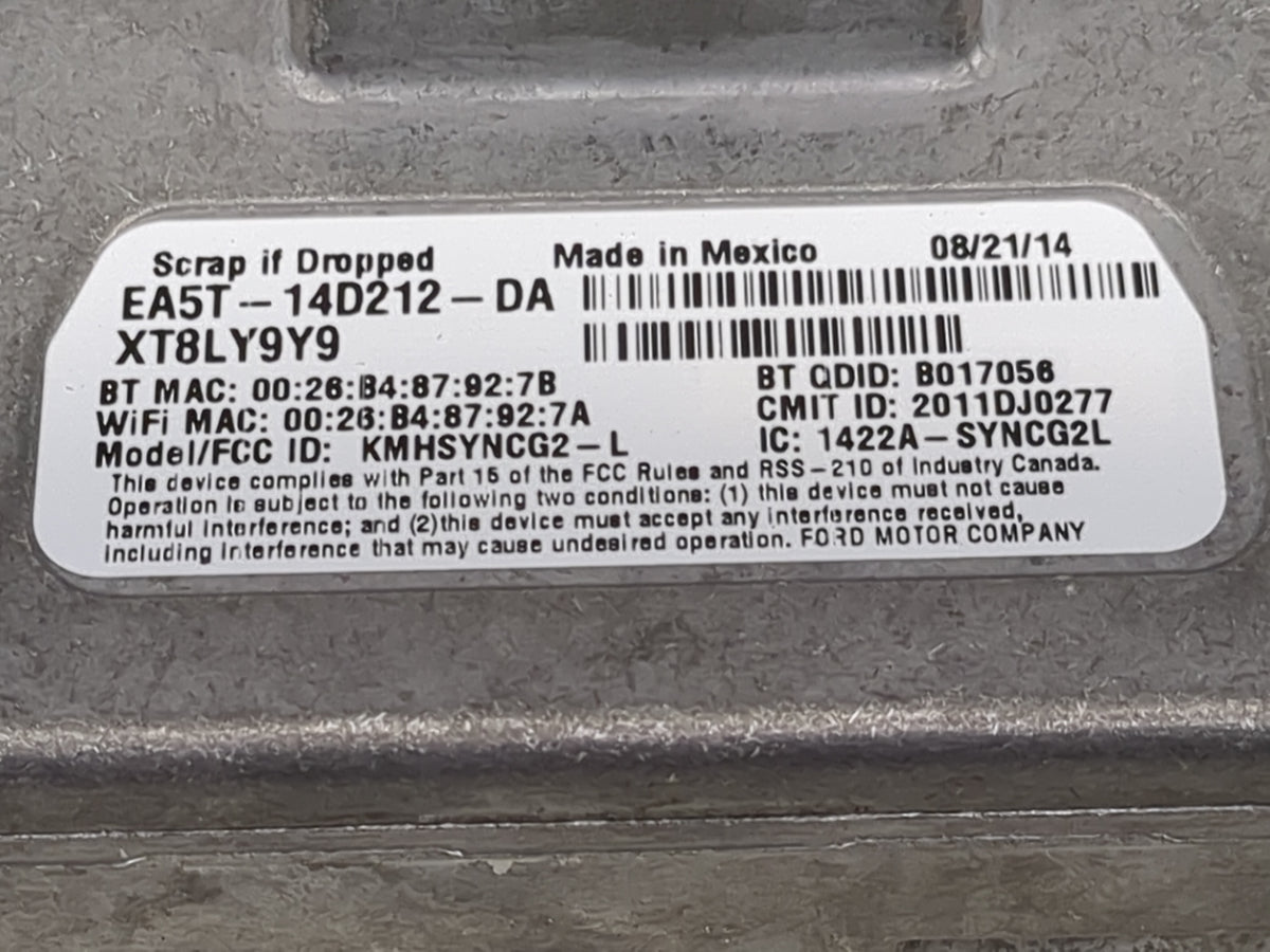 2014-2016 Ford Escape Information Radio Display Screen 1491253 - Oemusedautoparts1.com