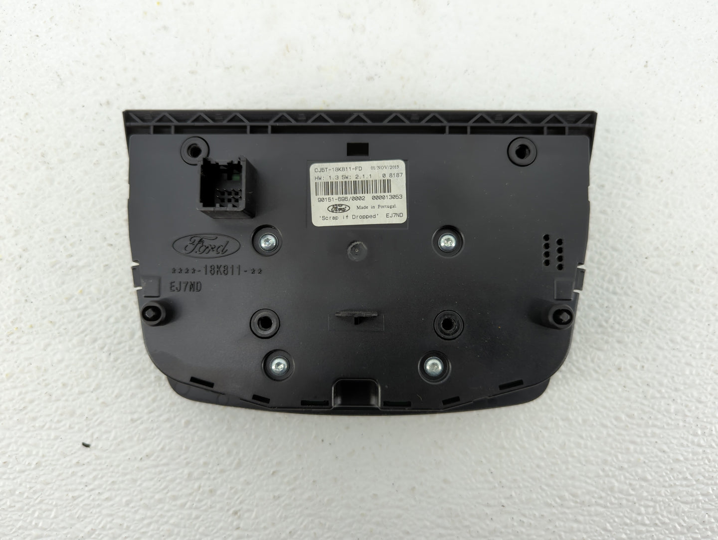 2015 Ford Escape Climate Control Module Temperature AC/Heater Replacement P/N:CJ5T-18K811-FD Fits OEM Used Auto Parts - Oemu