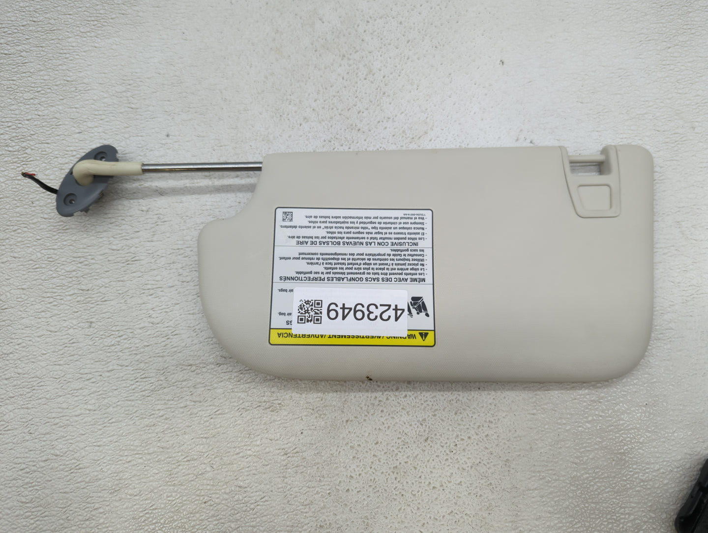 2013-2019 Ford Escape Sun Visor Shade Replacement Passenger Right Mirror Fits Fits 2013 2014 2015 2016 2017 2018 2019 OEM Us
