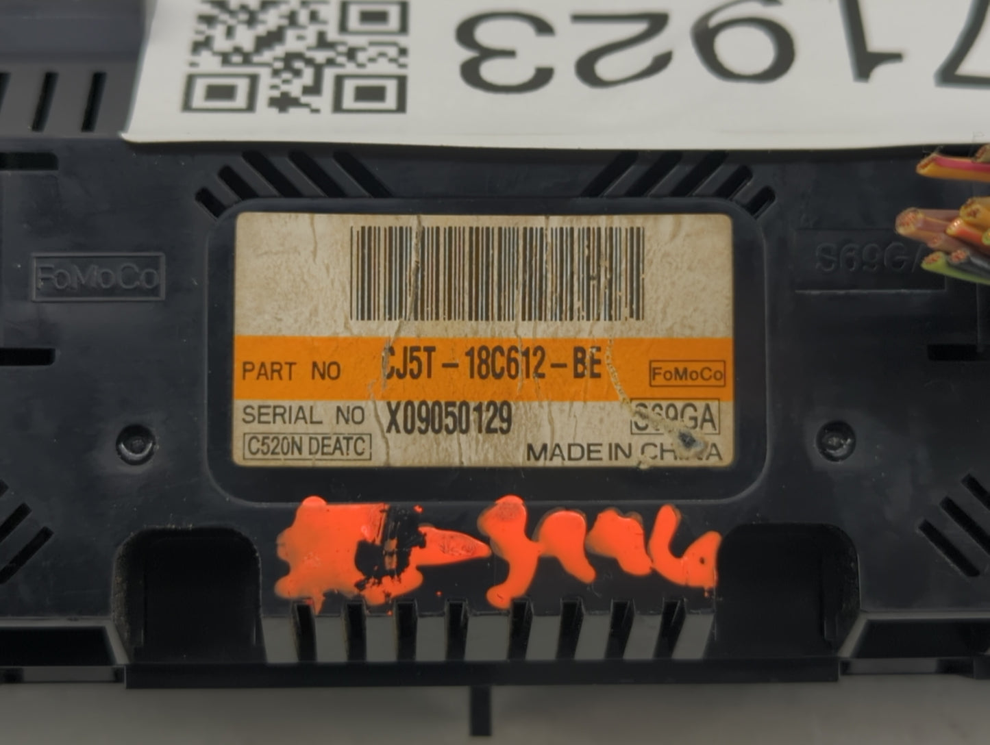 2015-2016 Ford Escape Climate Control Module Temperature AC/Heater Replacement P/N:CJ5T-18C612-BE Fits Fits 2015 2016 OEM Us