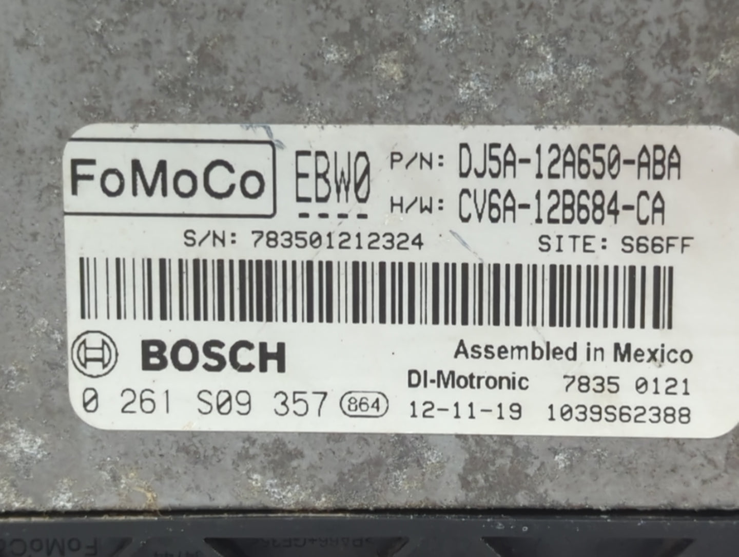 2015 Ford Escape PCM Engine Control Computer ECU ECM PCU OEM P/N:DJ5A-12A650-ABA Fits OEM Used Auto Parts - Oemusedautoparts