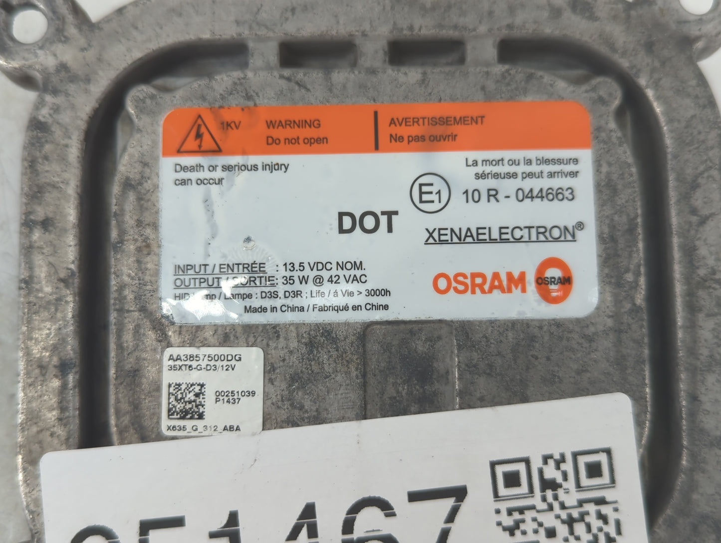 2013-2016 Ford Escape Headlight Ballast Head Light - Oemusedautoparts1.com