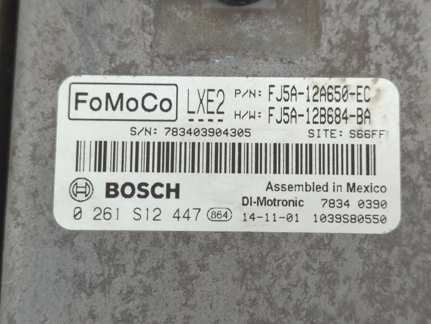 2015-2016 Ford Escape PCM Engine Control Computer ECU ECM PCU OEM P/N:FJ5A-12B684-BA FJ5A-12A650-EC Fits Fits 2015 2016 OEM 