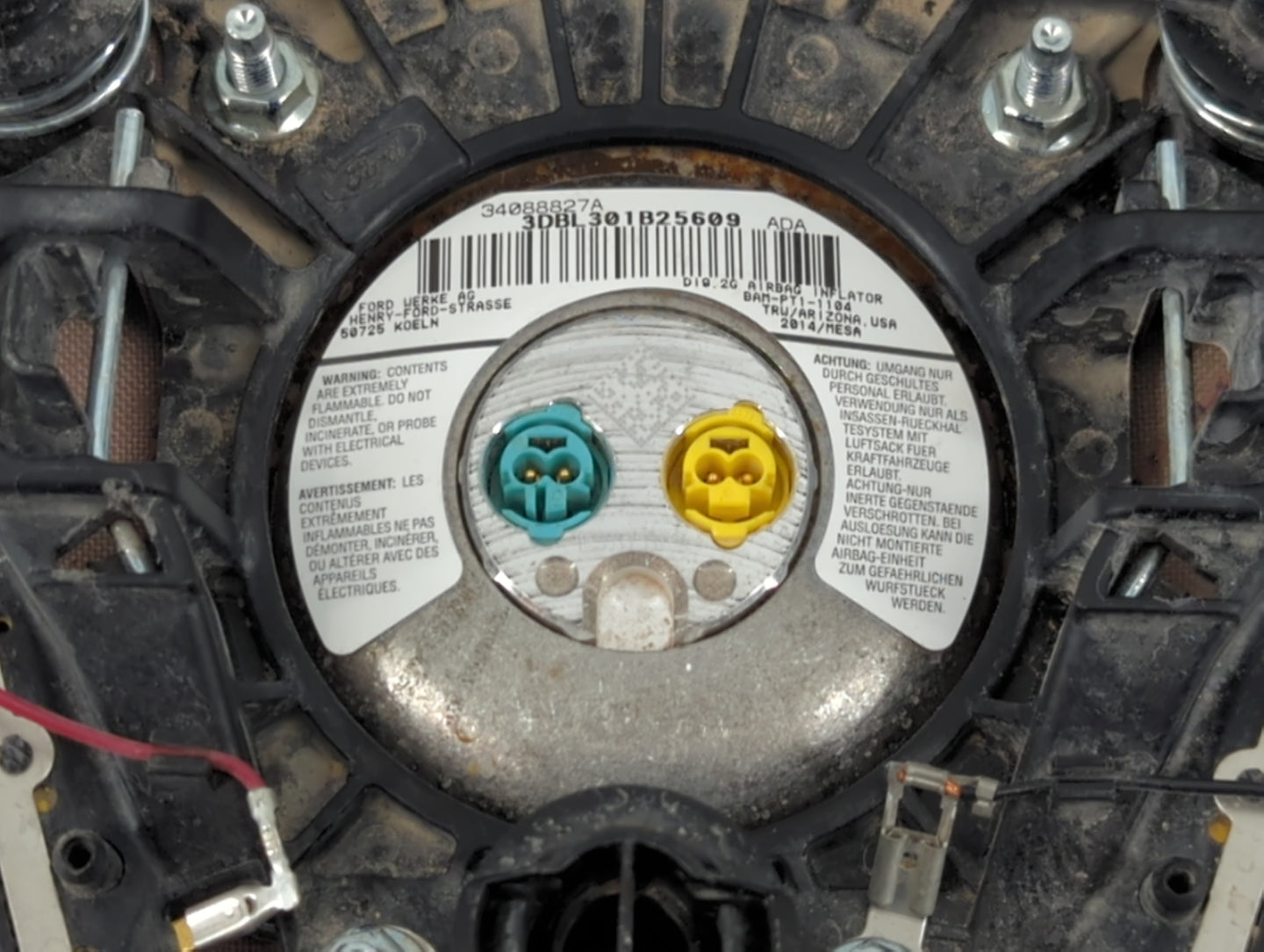 2013-2016 Ford Escape Air Bag Driver Left Steering Wheel Mounted - Oemusedautoparts1.com
