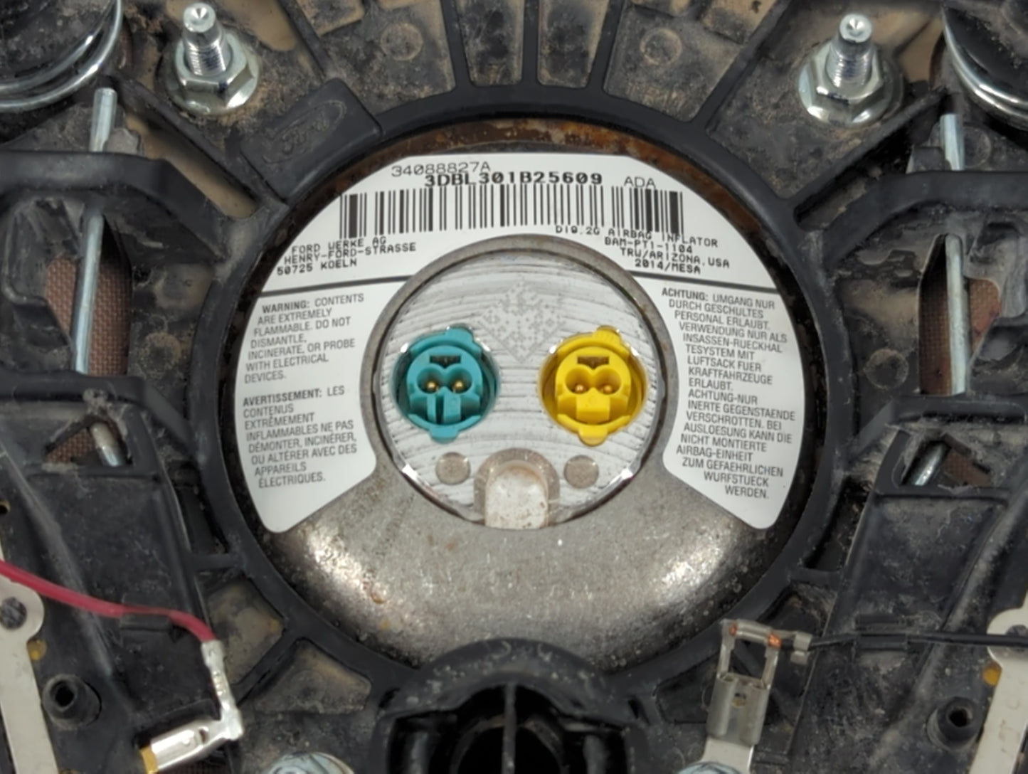 2013-2016 Ford Escape Air Bag Driver Left Steering Wheel Mounted - Oemusedautoparts1.com