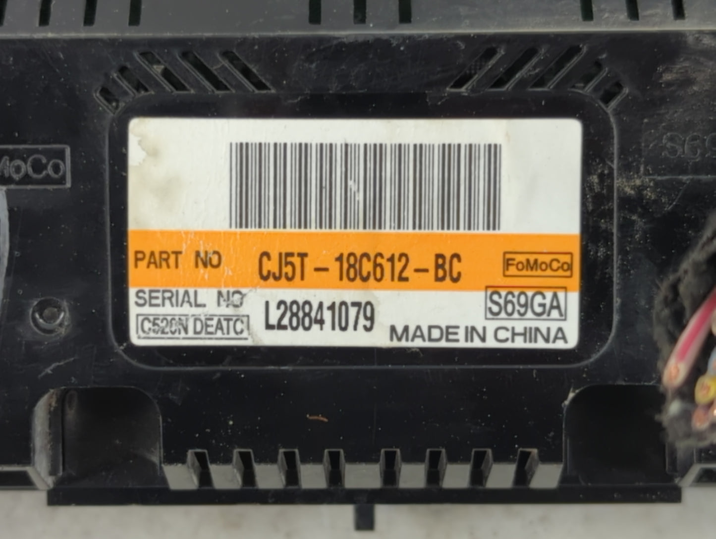 2013-2015 Ford Escape Climate Control Module Temperature AC/Heater Replacement P/N:CJ5T-18C612-BC Fits Fits 2013 2014 2015 O