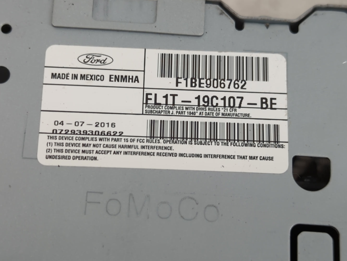 2015 Ford Expedition Radio AM FM Cd Player Receiver Replacement Fits OEM Used Auto Parts - Oemusedautoparts1.com