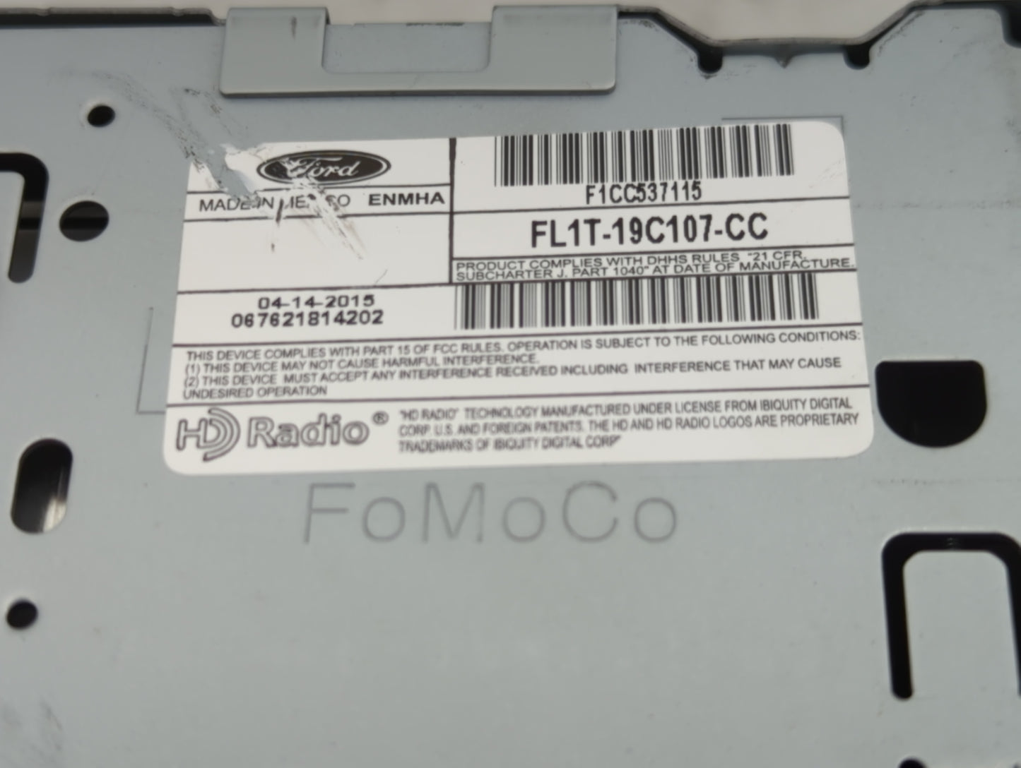 2015-2017 Ford Expedition Radio AM FM Cd Player Receiver Replacement P/N:FL1T-19C107-CC F1CC537115 Fits Fits 2015 2016 2017 