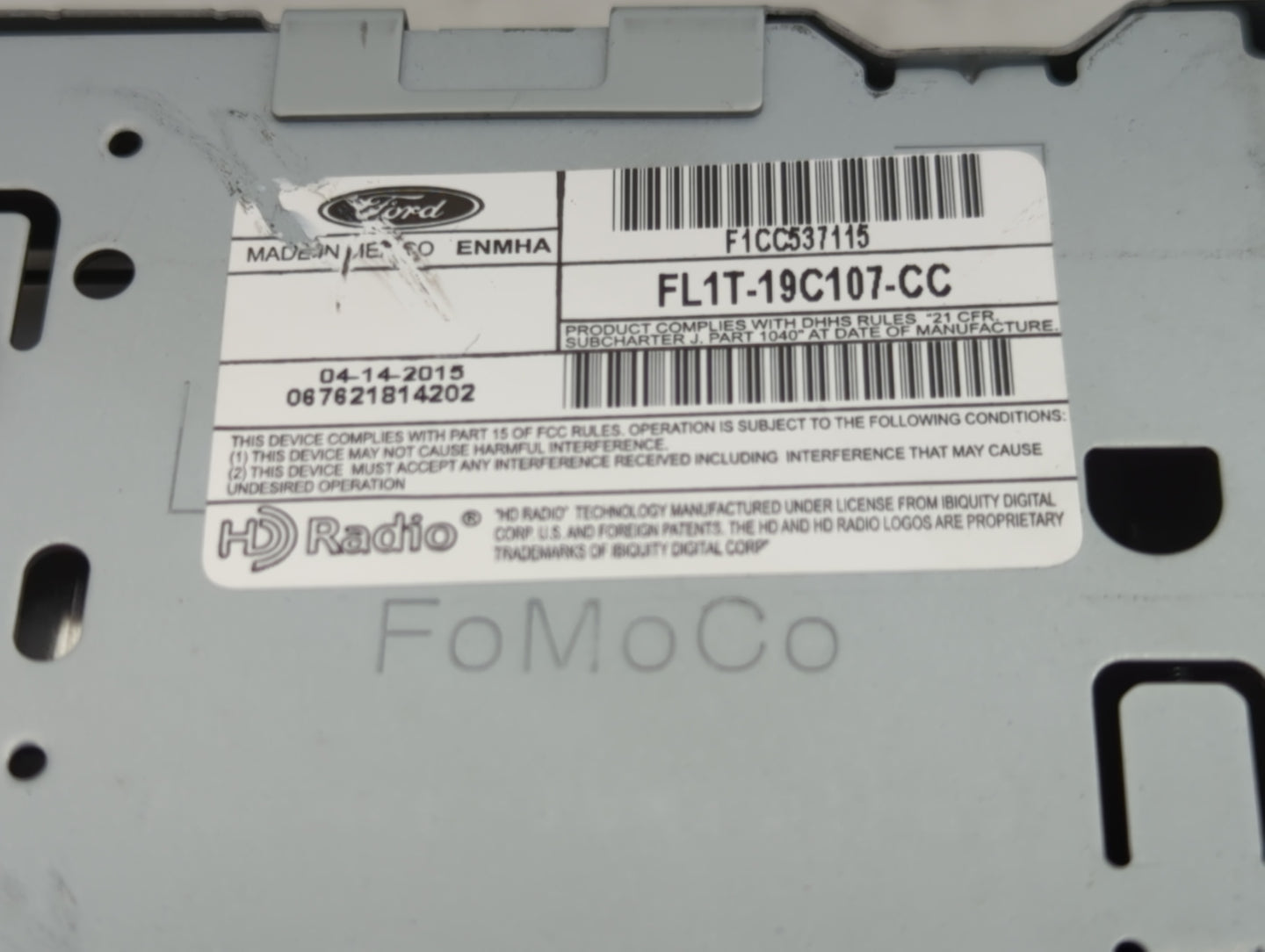 2015-2017 Ford Expedition Radio AM FM Cd Player Receiver Replacement P/N:FL1T-19C107-CC F1CC537115 Fits Fits 2015 2016 2017 