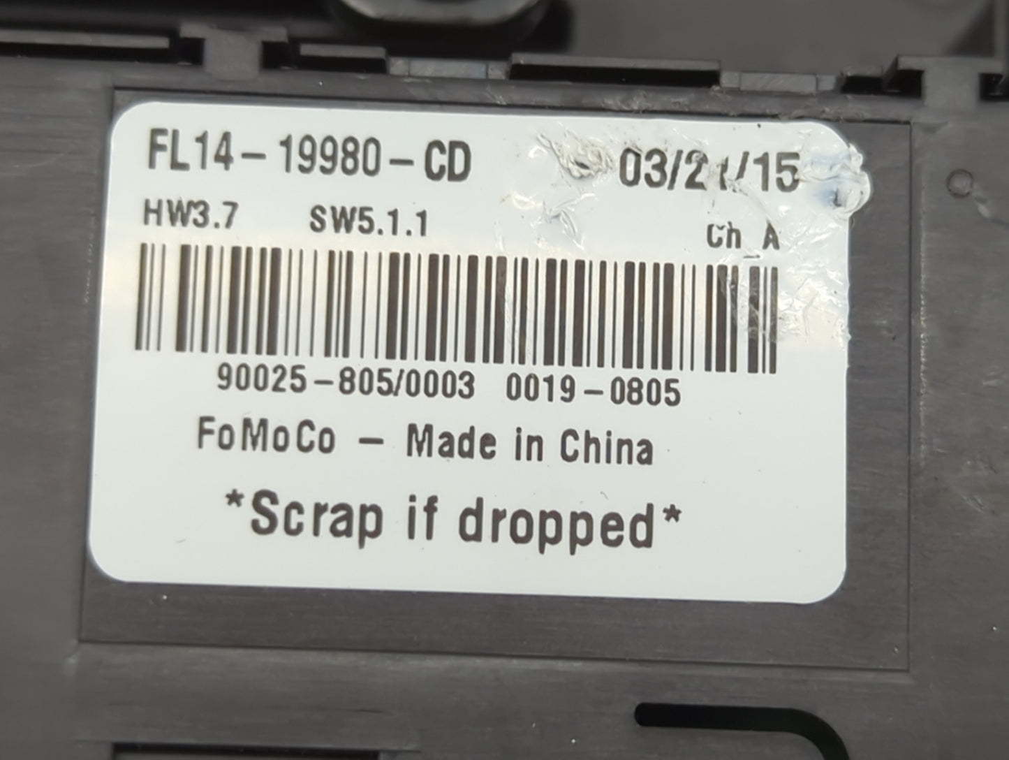 2015 Ford Expedition Climate Control Module Temperature AC/Heater Replacement P/N:FL1T-19A164-AA FL14-19980-CD Fits OEM Used